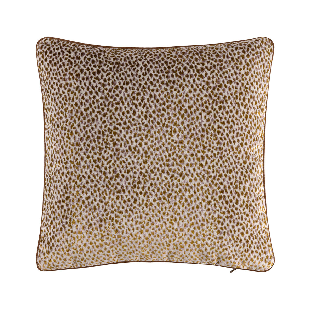 Yves Delorme - Housse de coussin en velours beige, Zénaïde