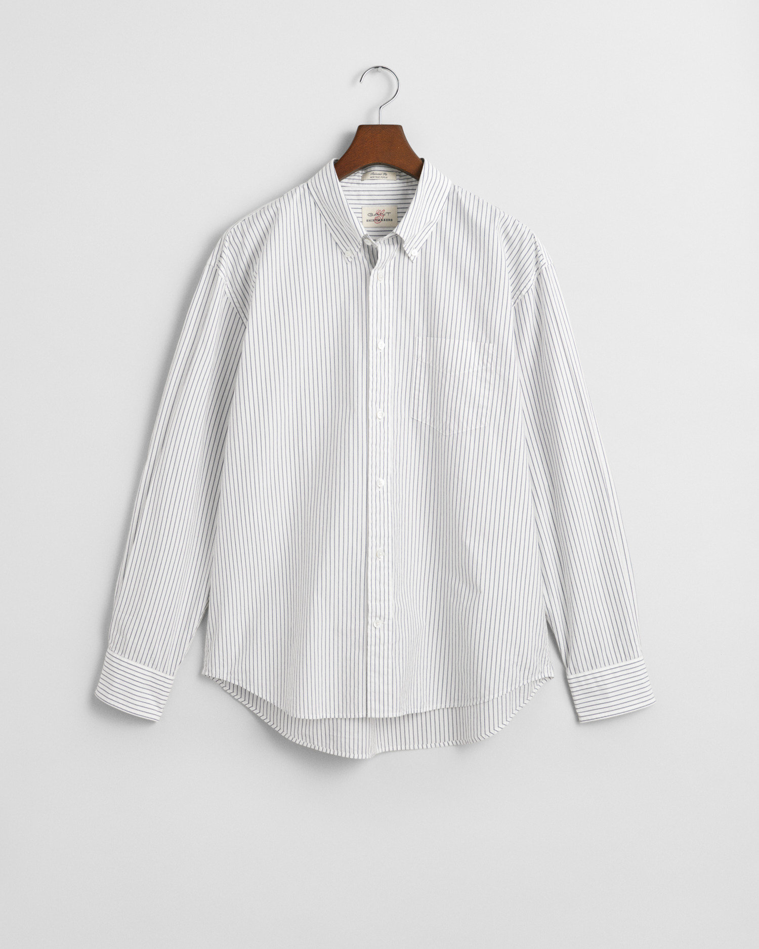 Relaxed Fit Striped Heritage Poplin