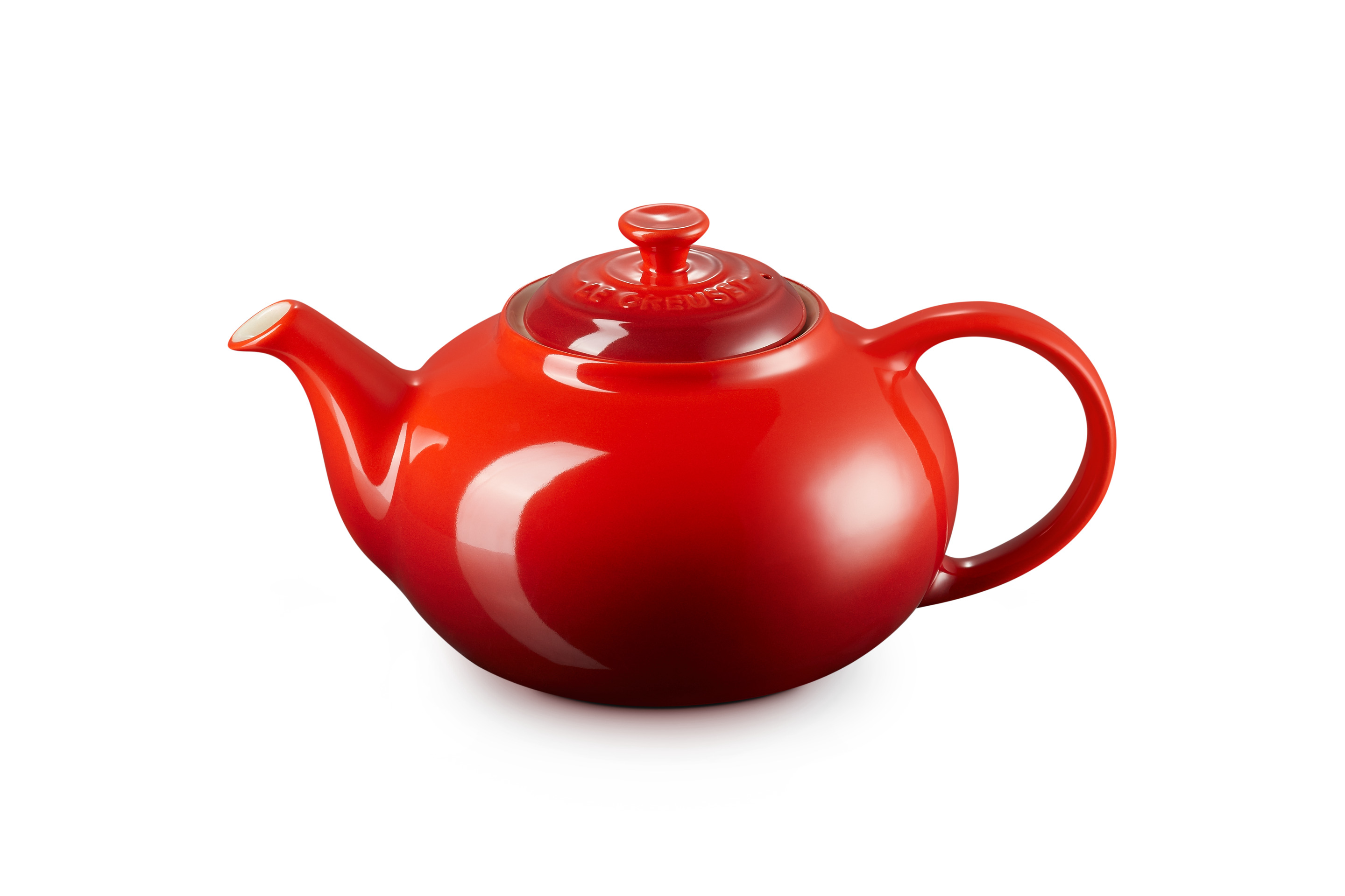 Théière classique 1.3l en céramique cerise