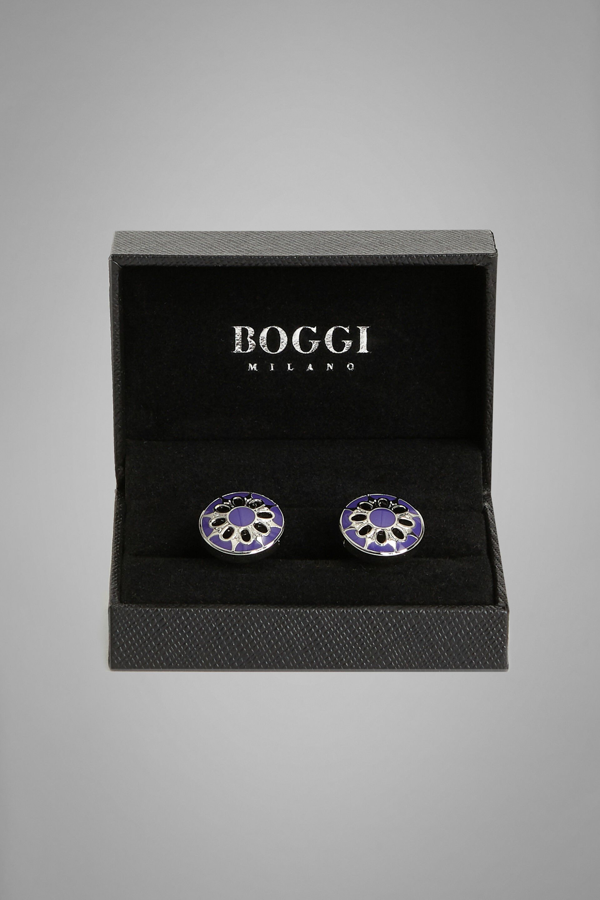 Boutons De Manchette Ronds Avec Fleur