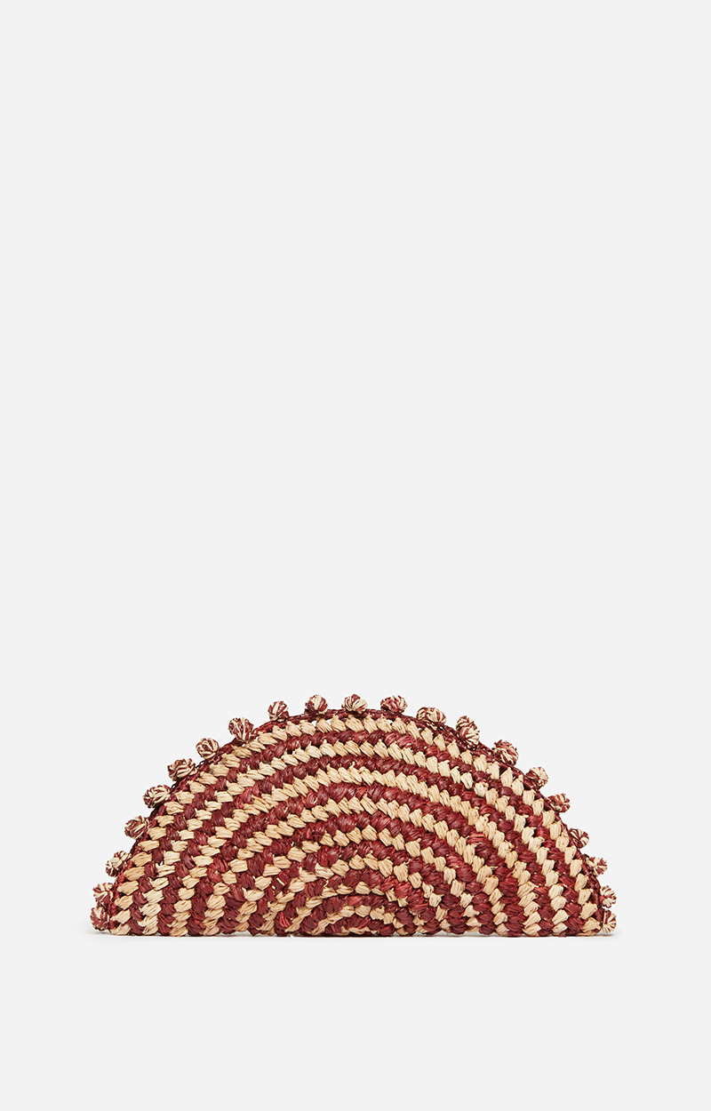 Pochette En Raphia En Soie