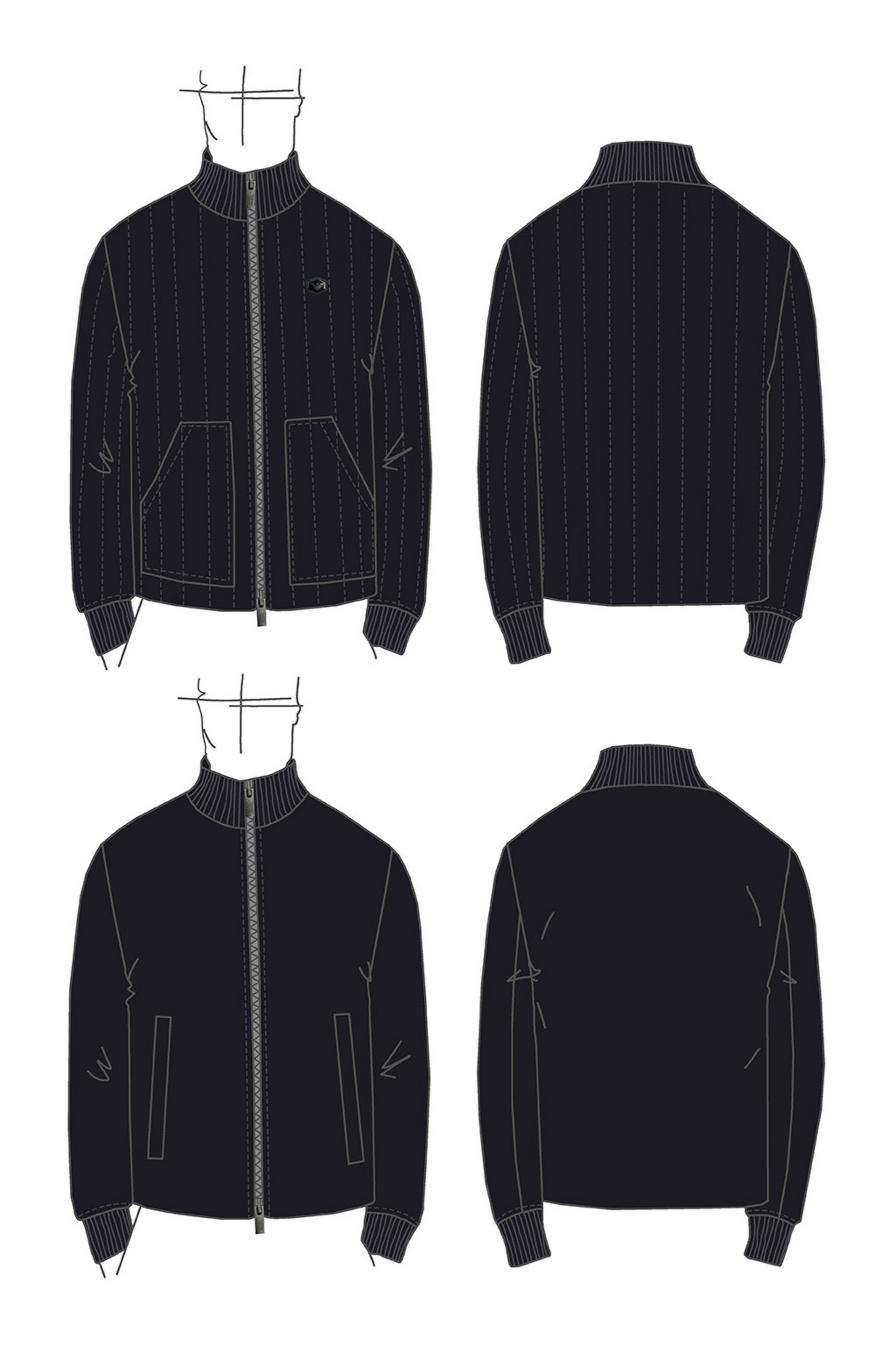 Blouson veste - bleu marine