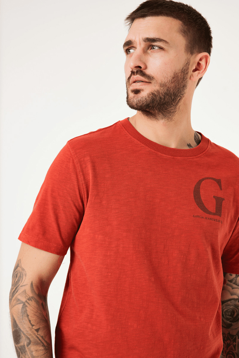 Men T-shirt Red