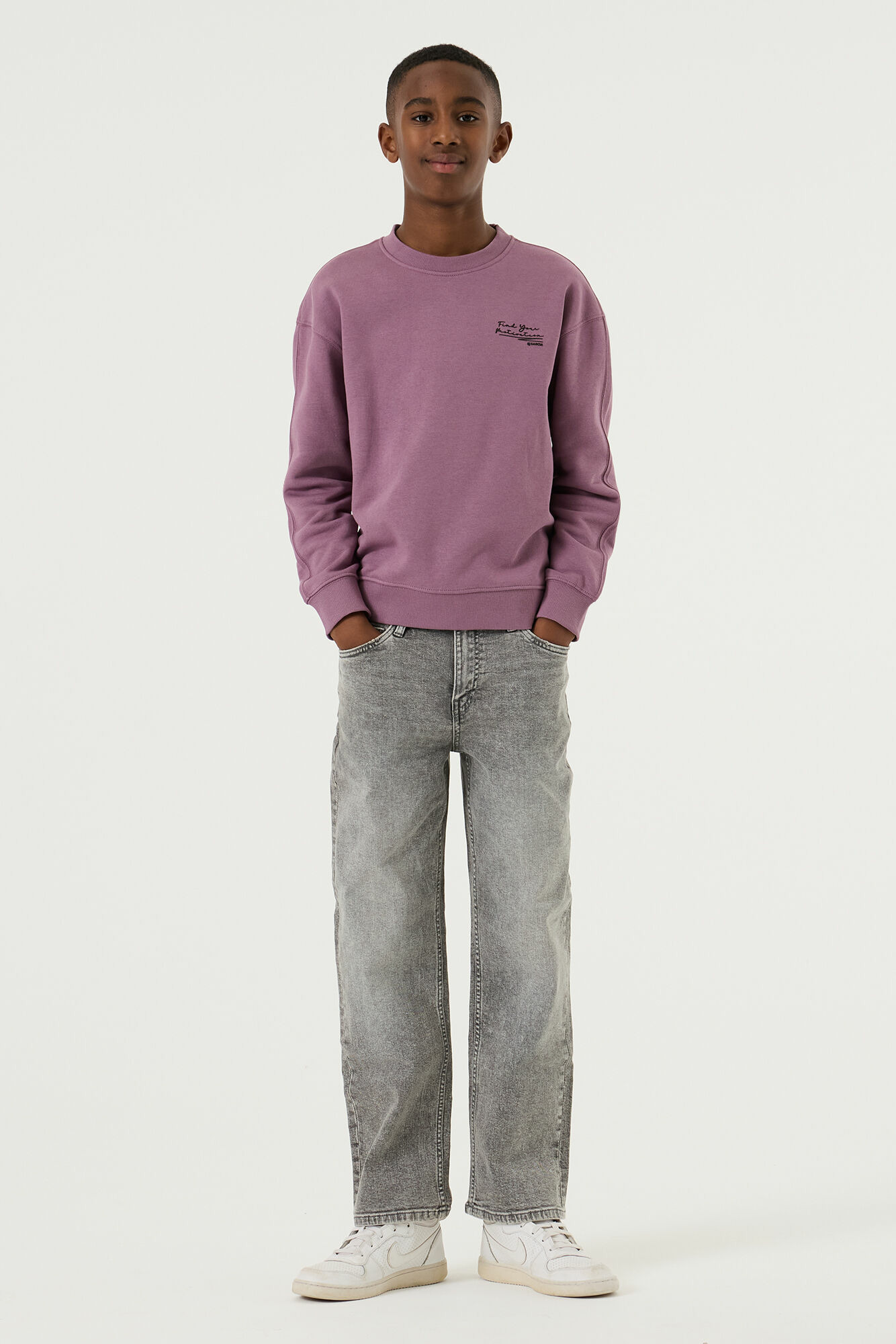 Boys Jeans Ilyano Straight fit Gray