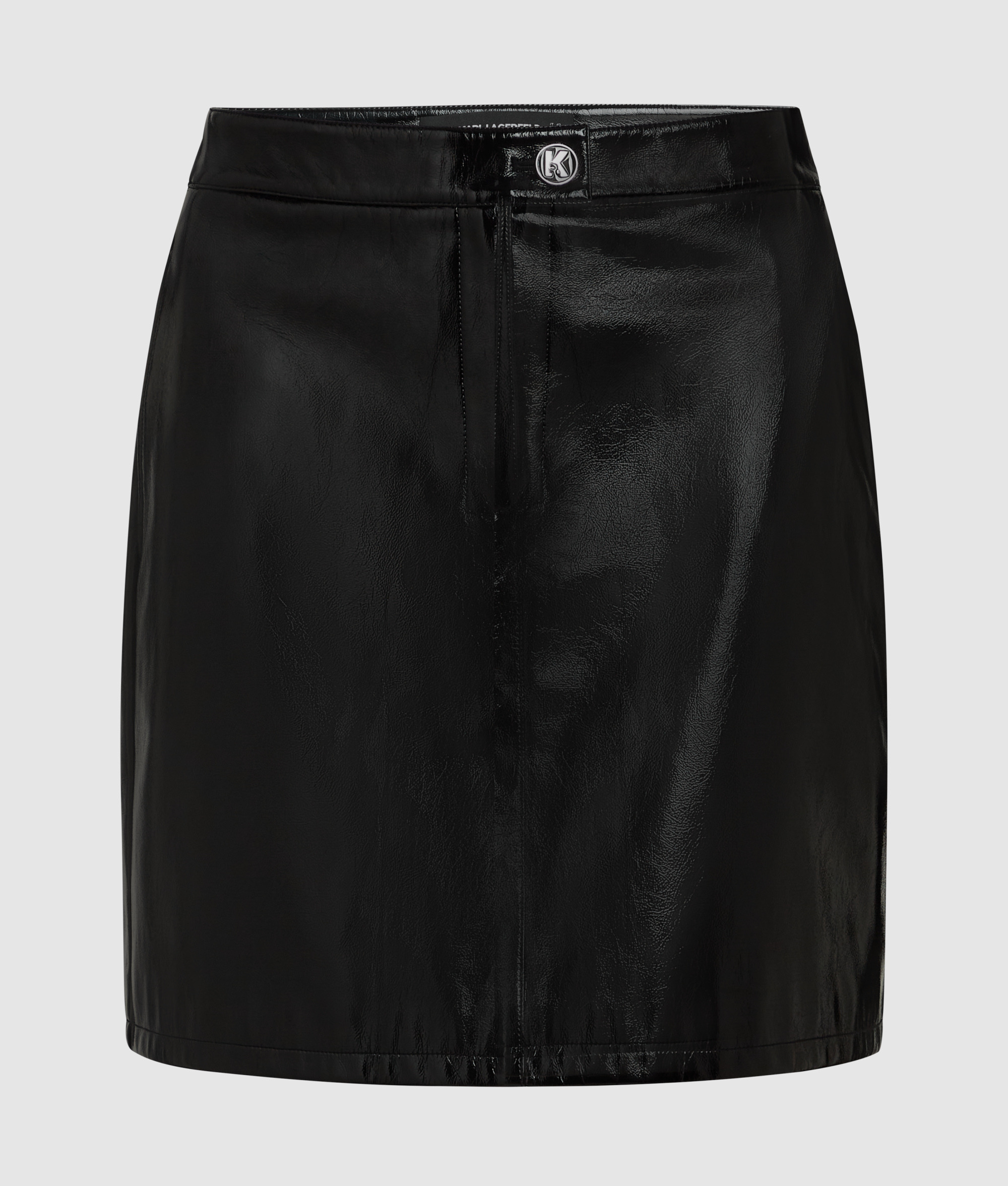 SHINY VINYL MINI SKIRT