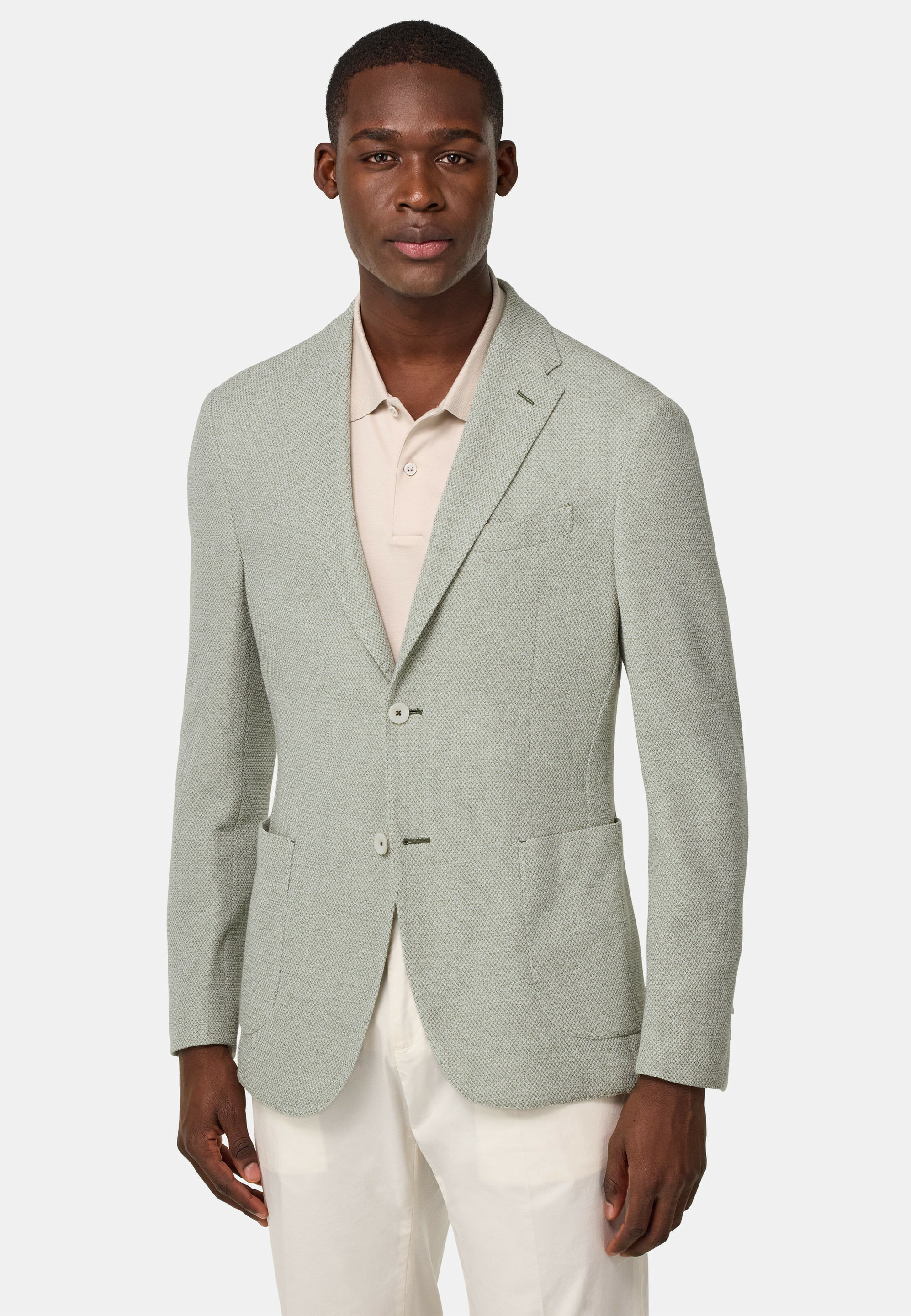 Veste Structurée en Coton Jersey