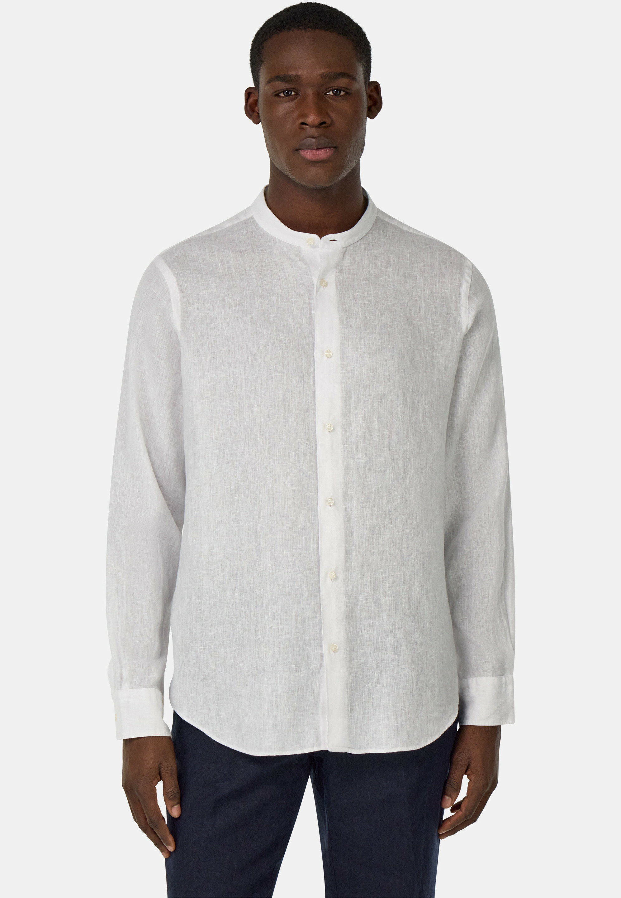 Chemise Coréenne en Lin Regular Fit