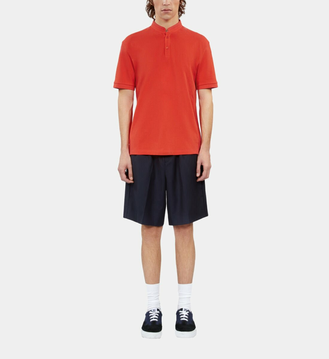 Polo Rouge En Coton Piqué Homme