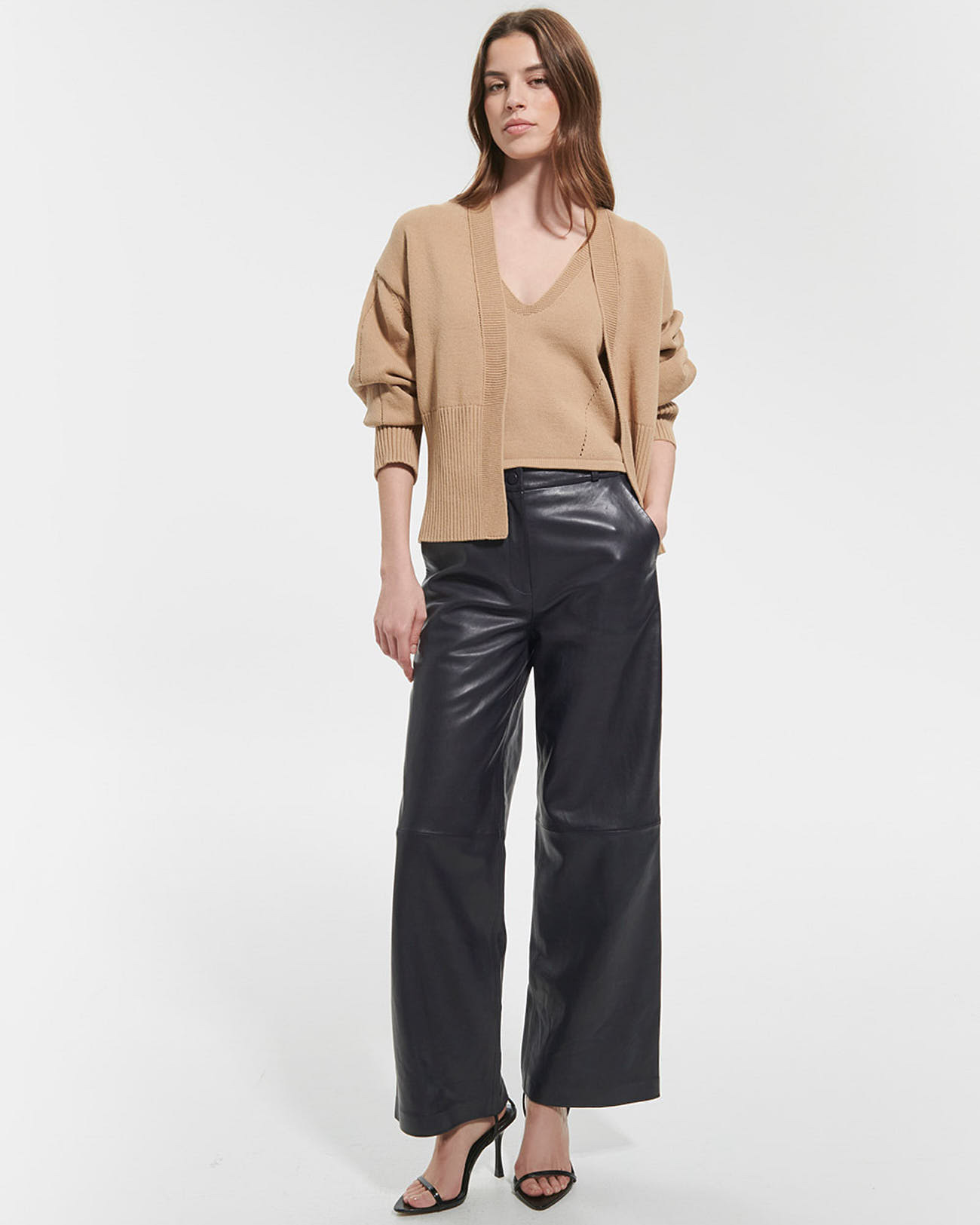 Gilet Gavin Camel en Coton