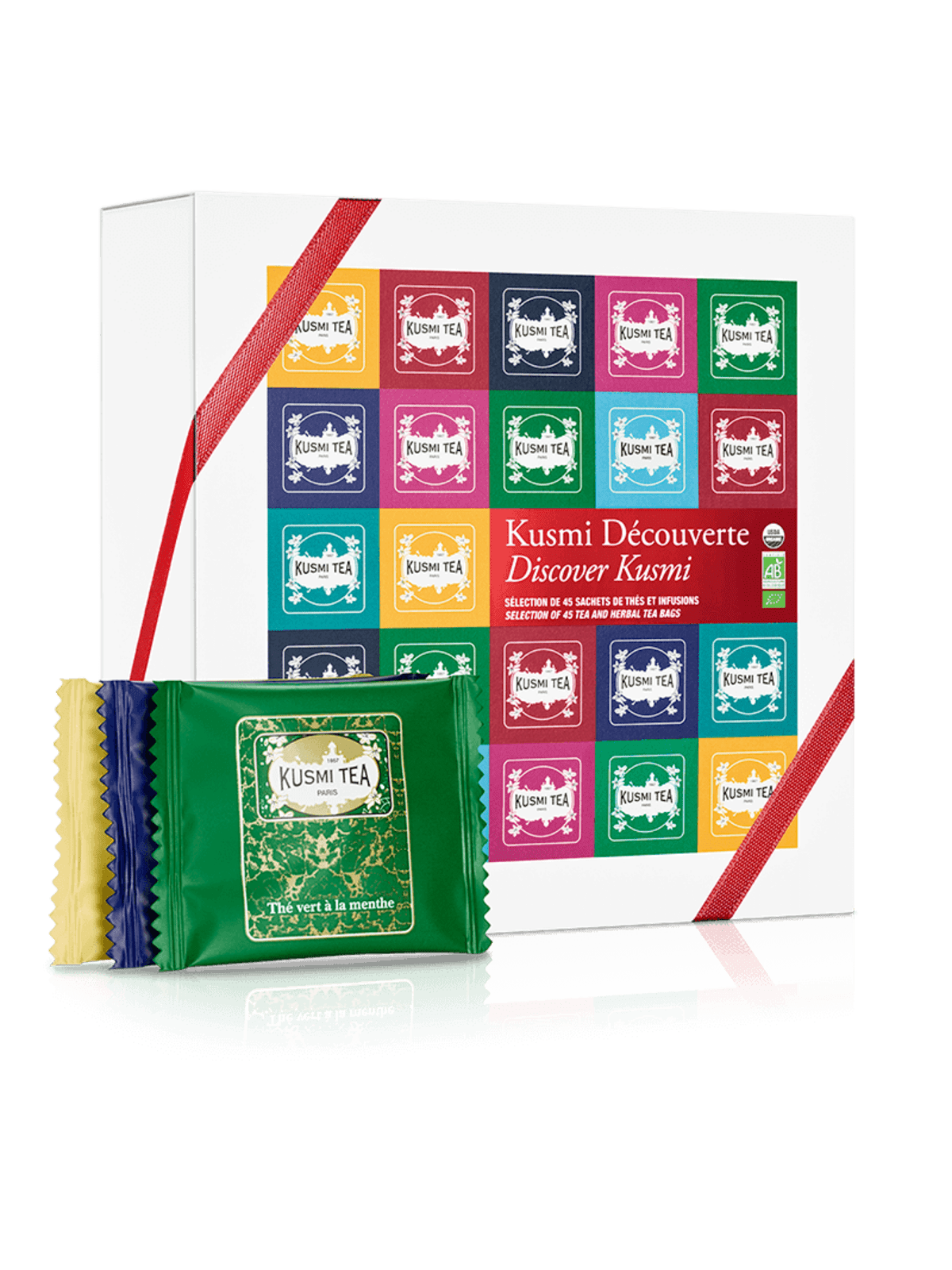 Kusmi découverte bio  - coffret 45 sachets enveloppés - 90 gr
