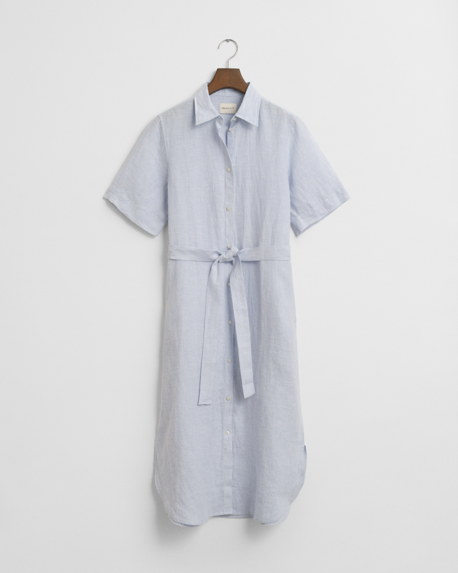Linen Short Sleeve Shirt Dress