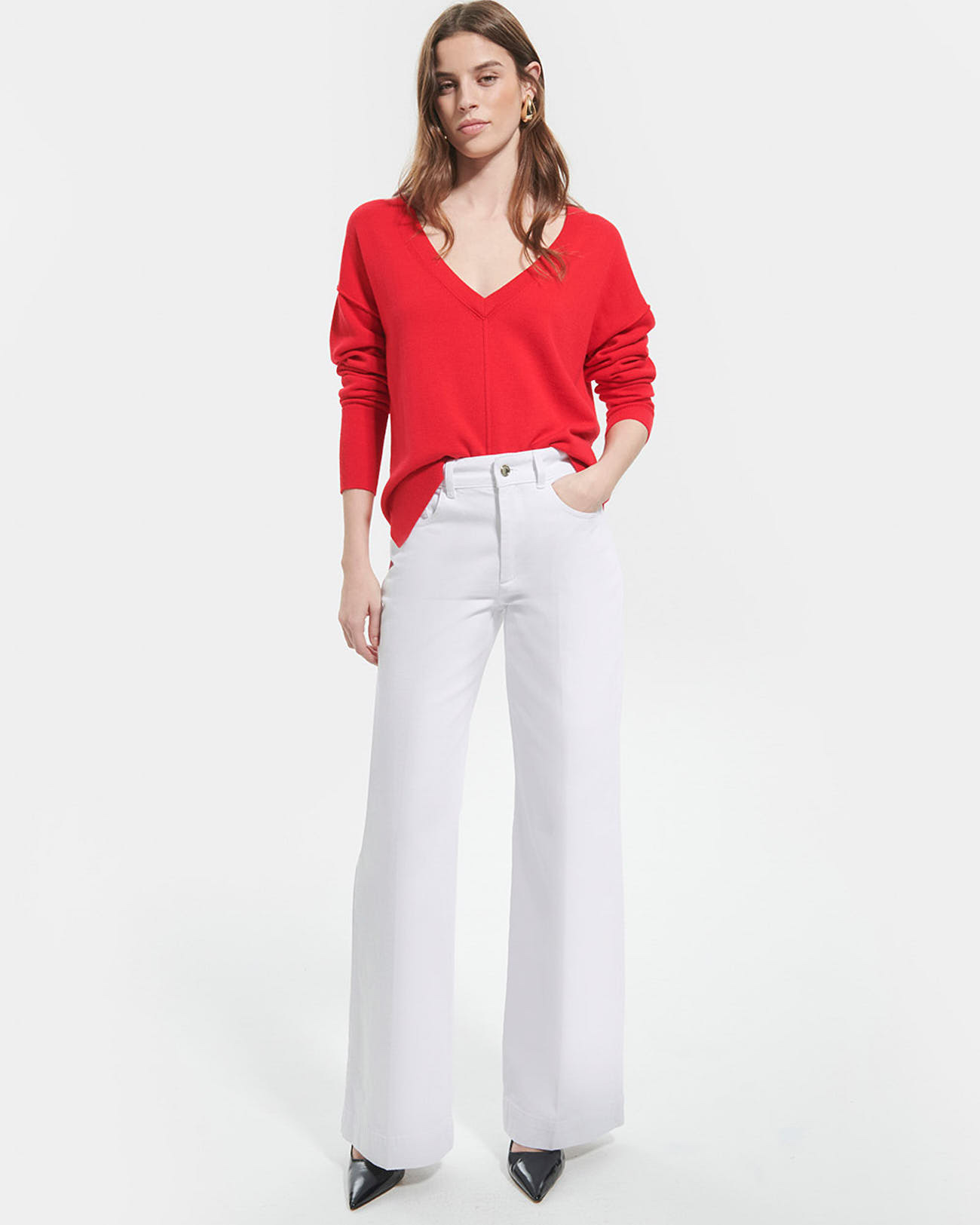 Pull Pucci Rouge en Polyester