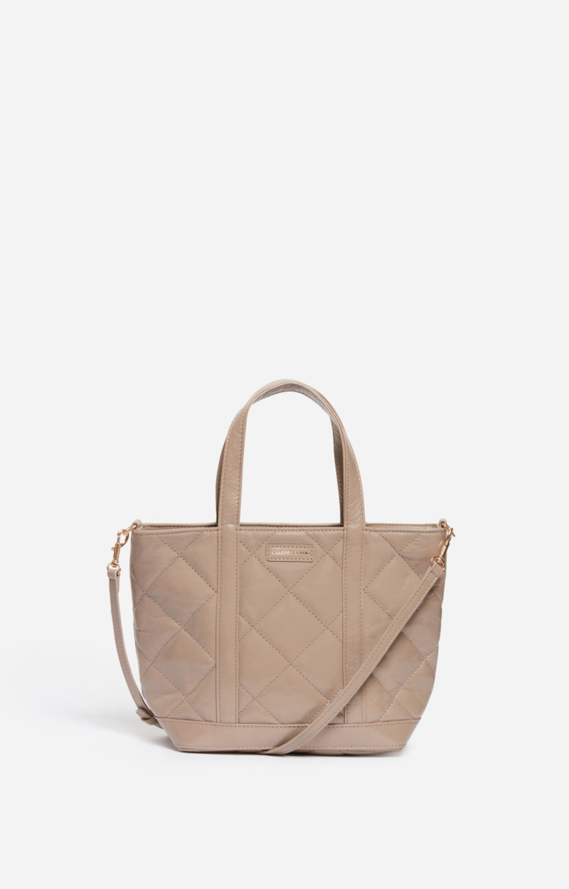 Cabas S En Cuir Mat Matelassé En Coton Et Nylon