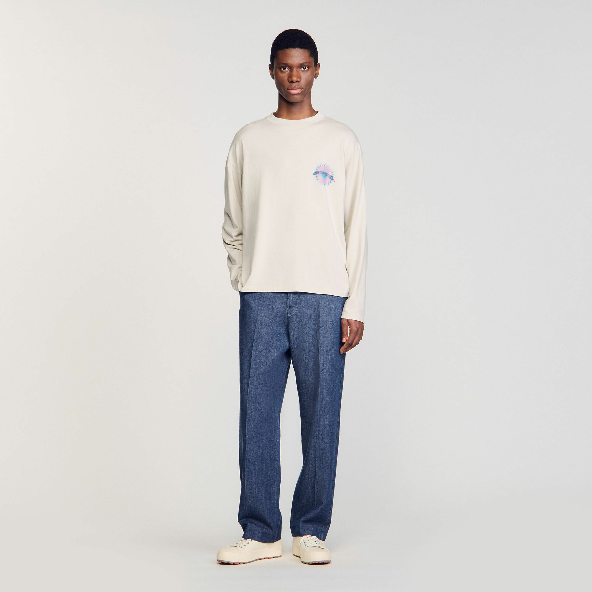 T-shirt à imprimé soleil