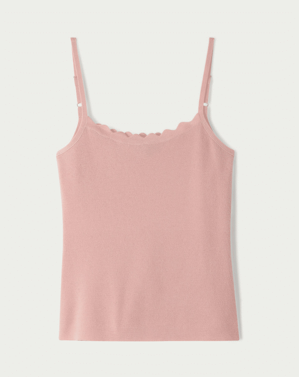 Top à bretelles cintré ultrafin finition fantaisie - Femme - ROSE CHARLOTTE