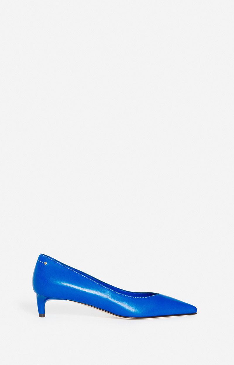 Escarpin Bleu Daily En Cuir D'Agneau