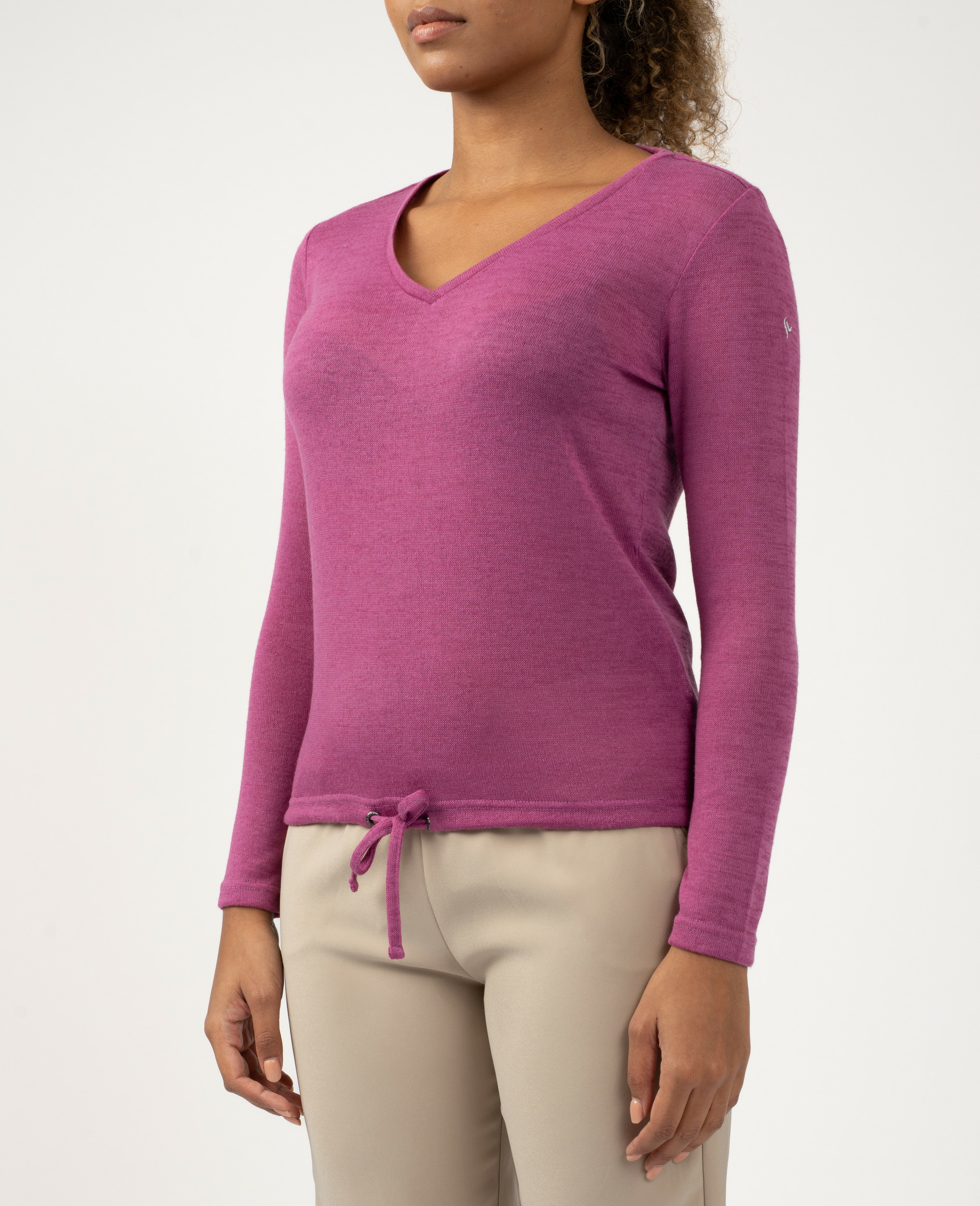 Pull col V en maille