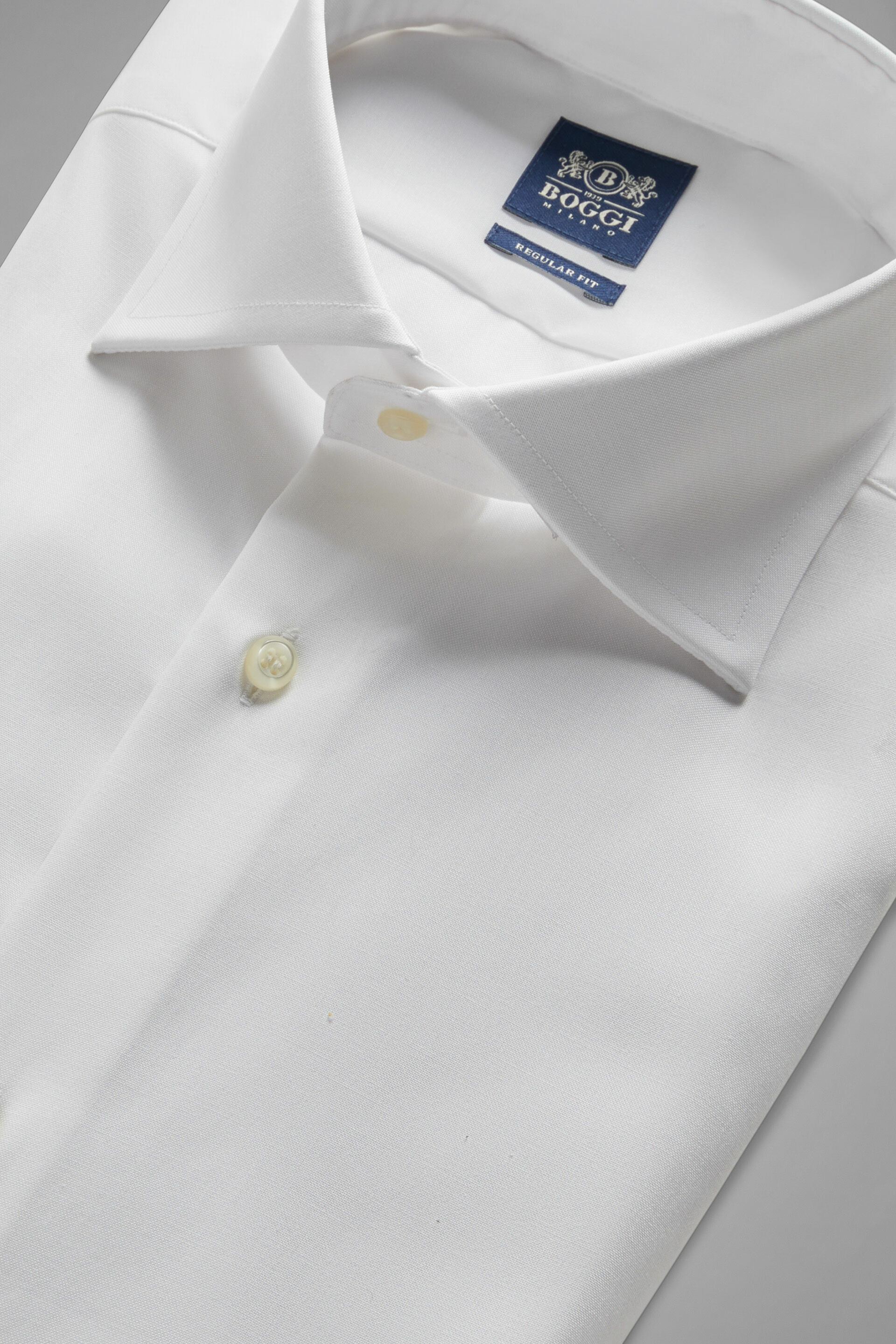 Chemise Blanche Pin Point En Coton Regular Fit