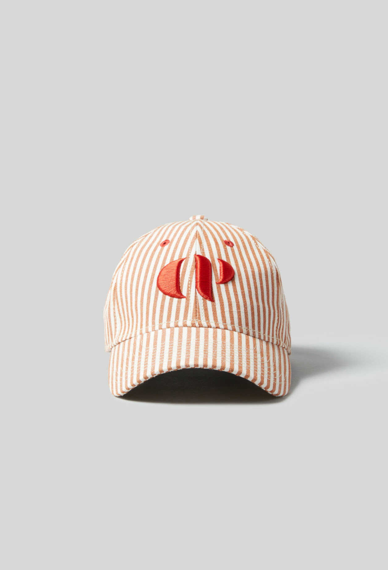 Casquette rayée monogramme CP