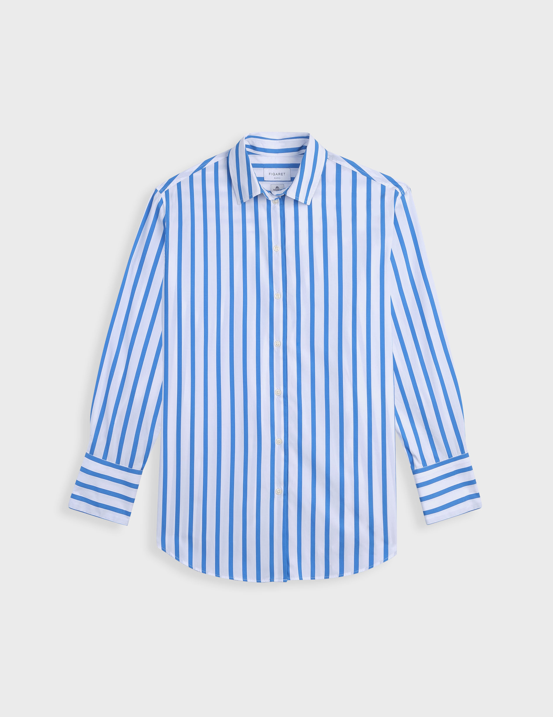 Chemise oversize Mathilde rayée bleue