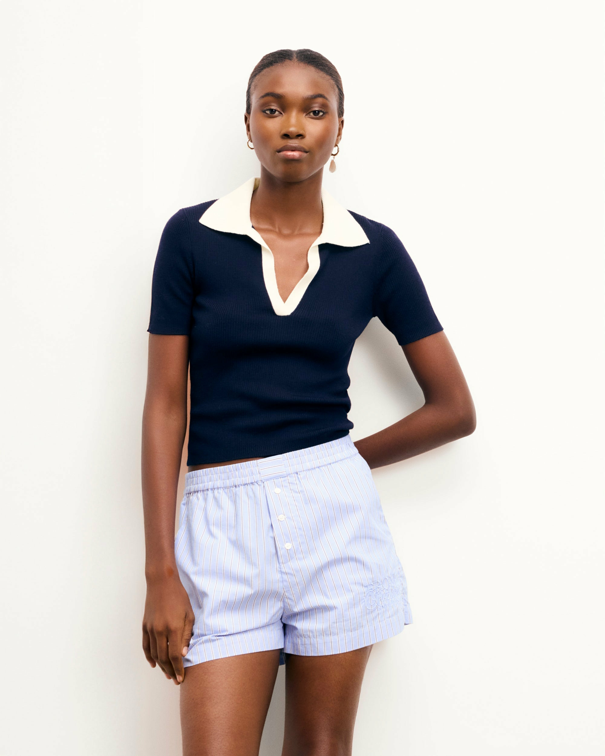 Top Manches Courtes Bicolore