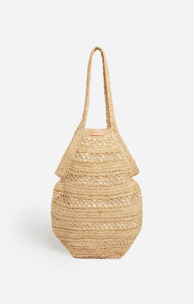 Sac Filet En Raphia En alpaga, laine et coton mélangé