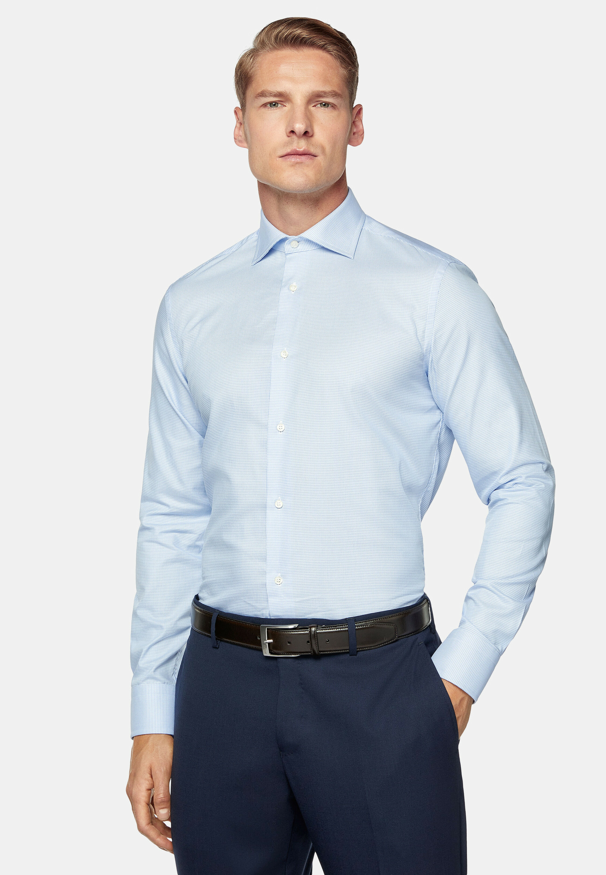Chemise en Sergé De Coton Slim Fit