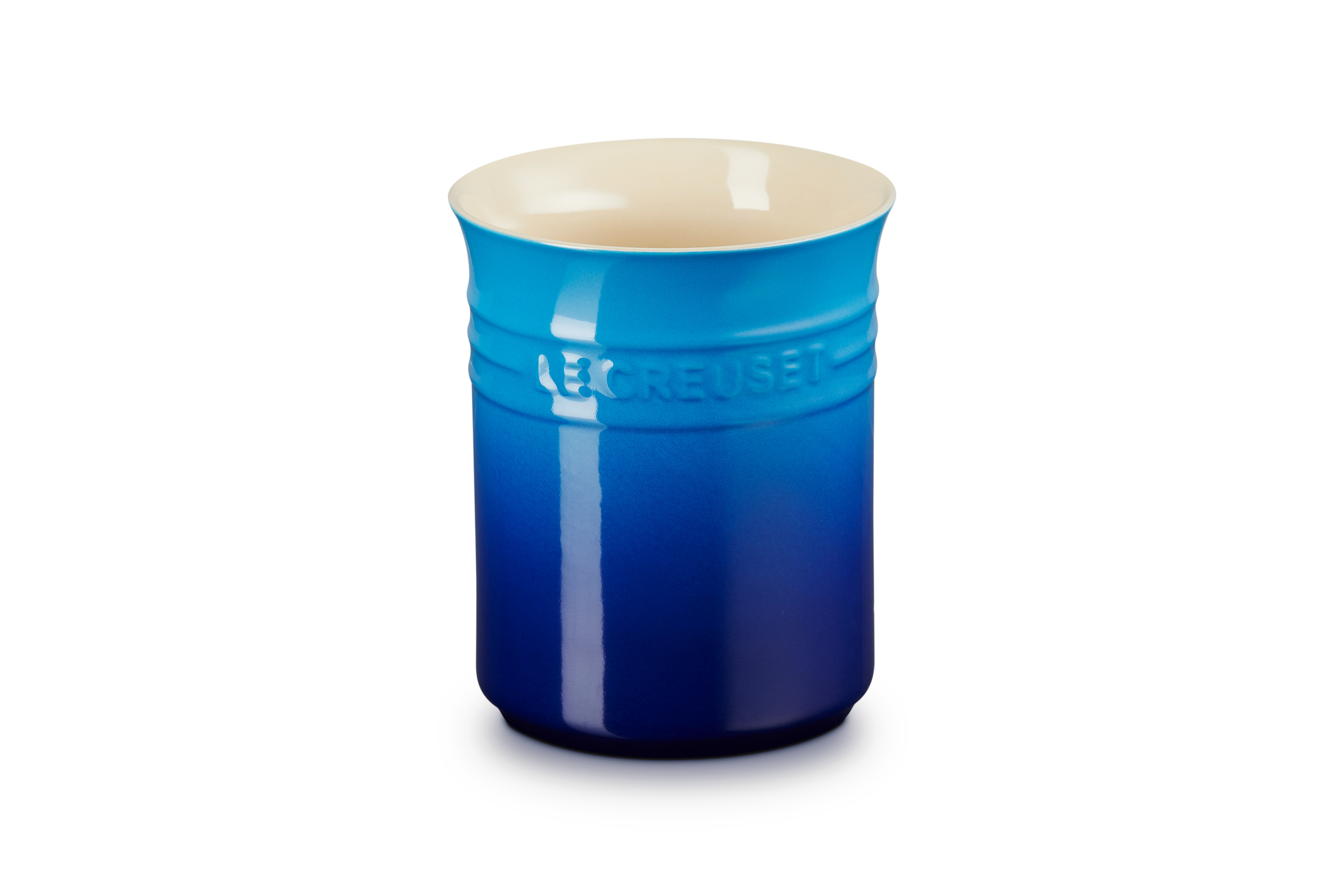 Pot à Ustensiles en céramique bleu azur