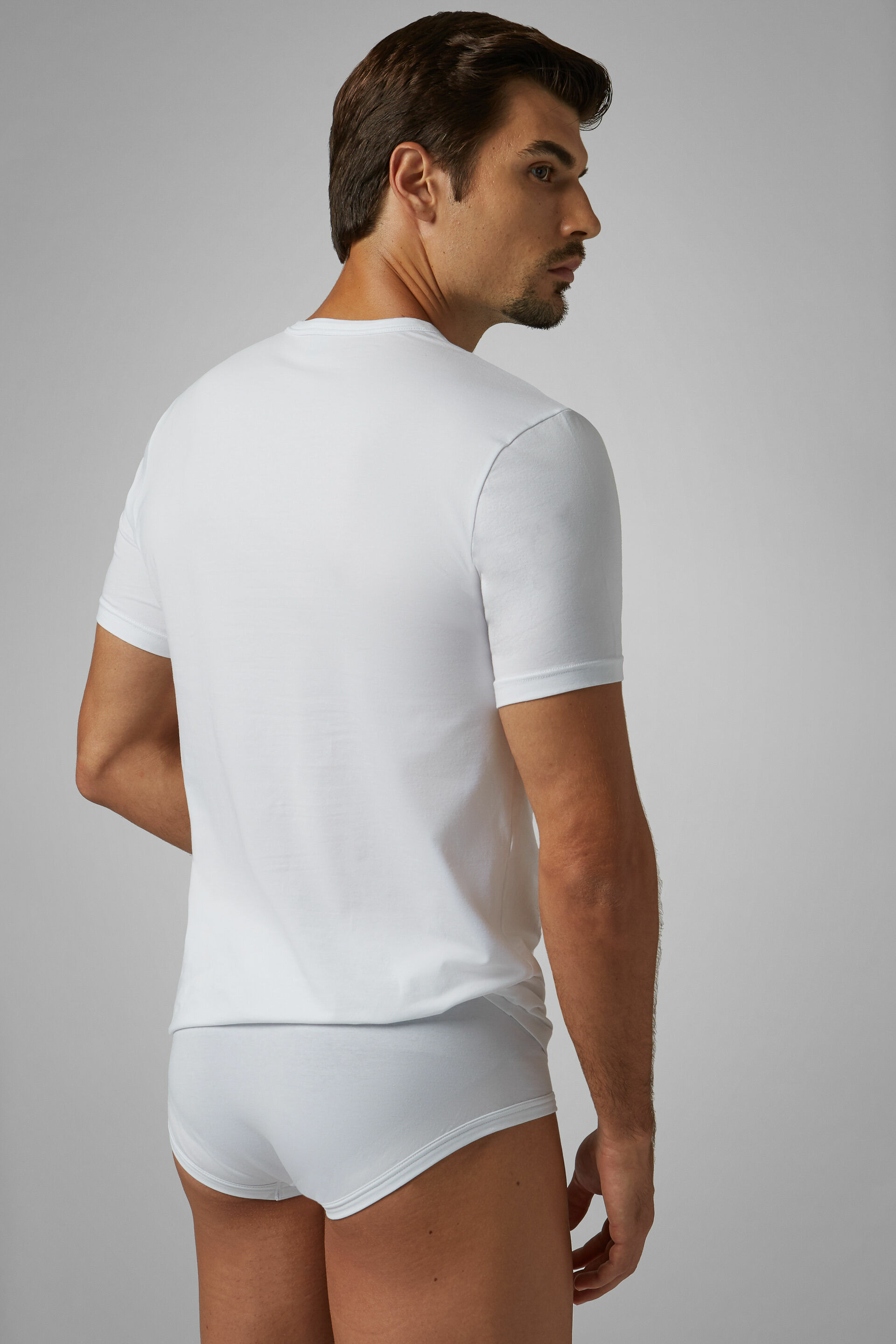T-Shirt En Jersey De Coton Stretch