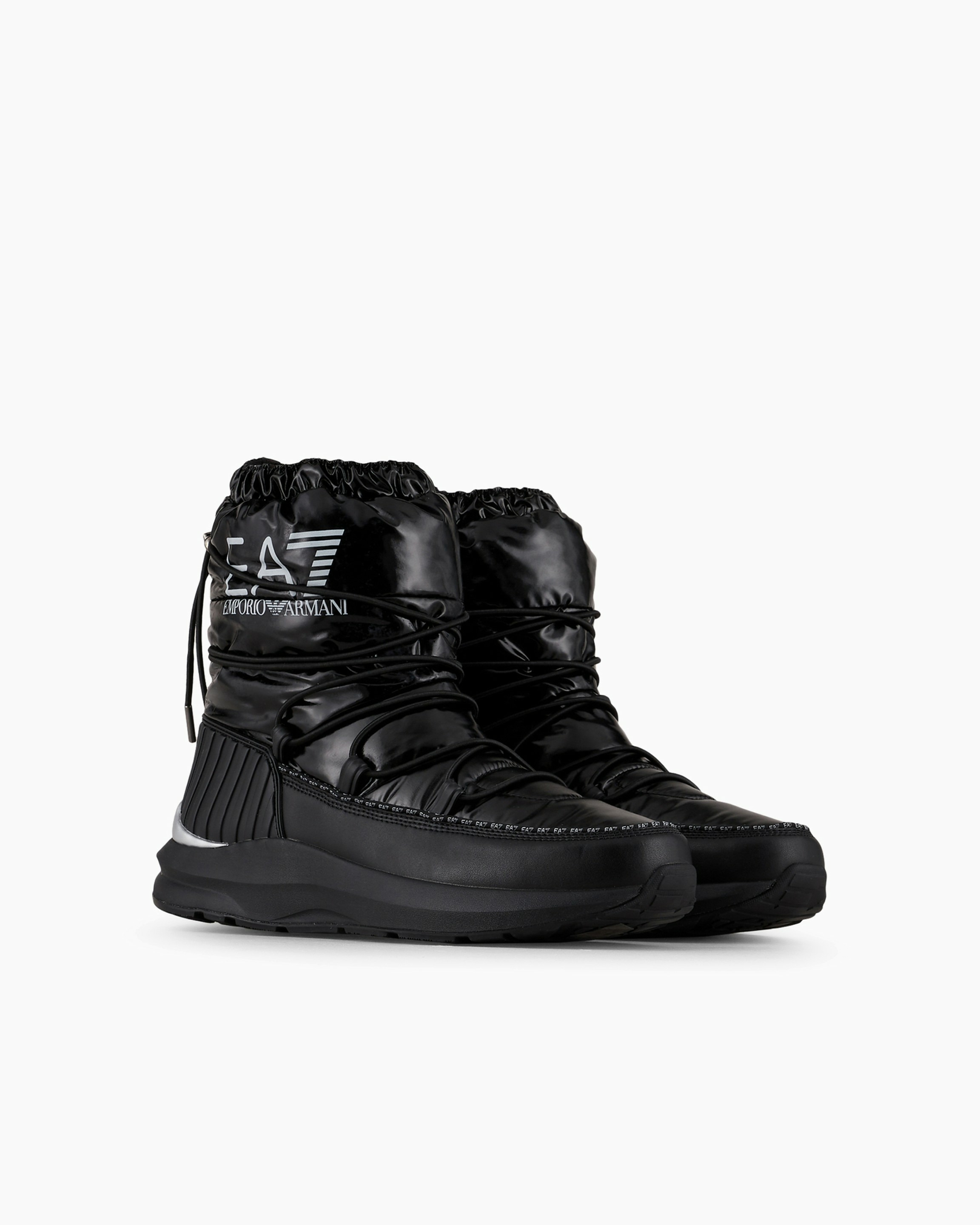 Lacets hauts pour bottes de neige - noir intégral