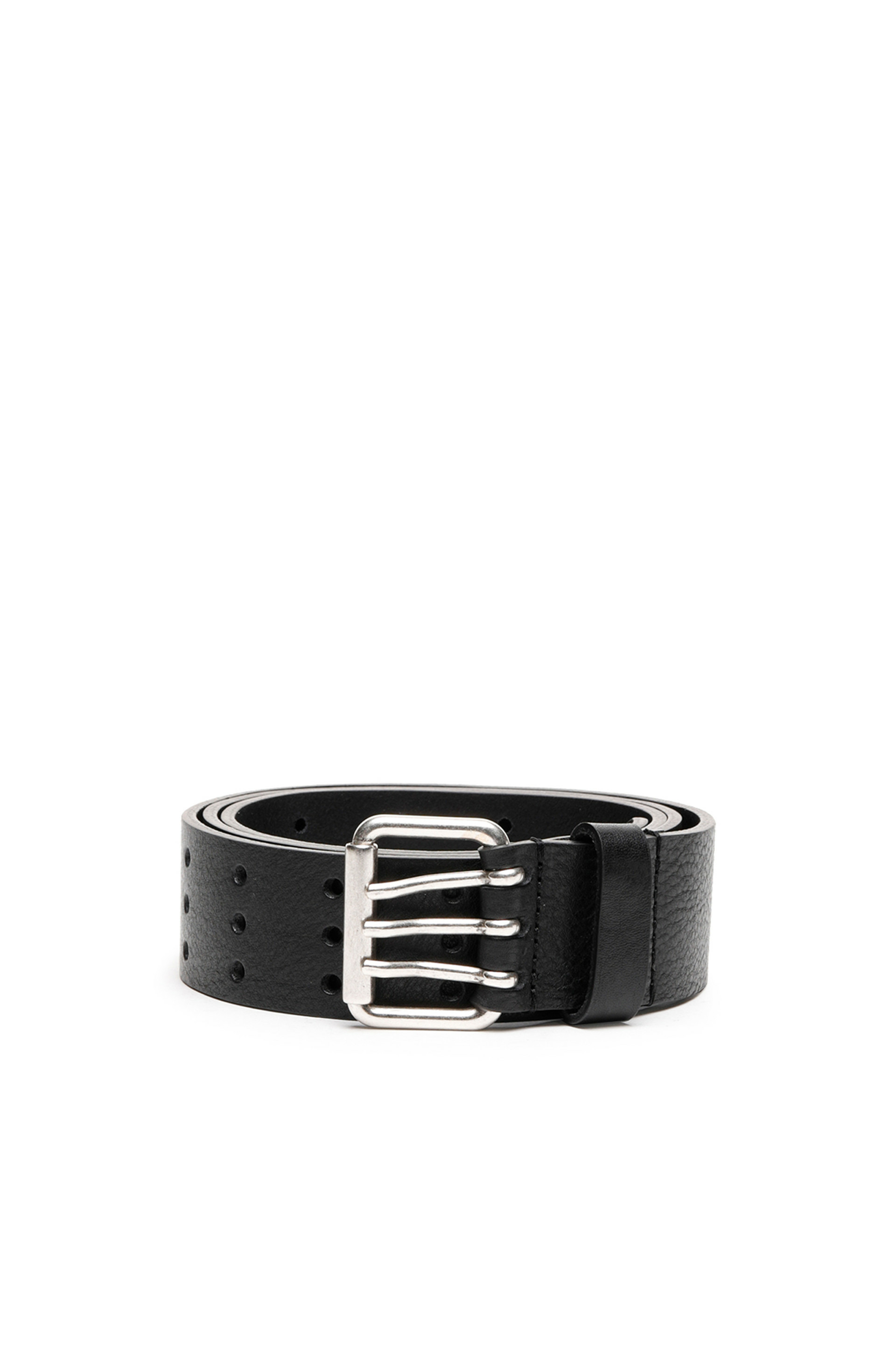 Ceinture en cuir avec triple boucle à ardillon