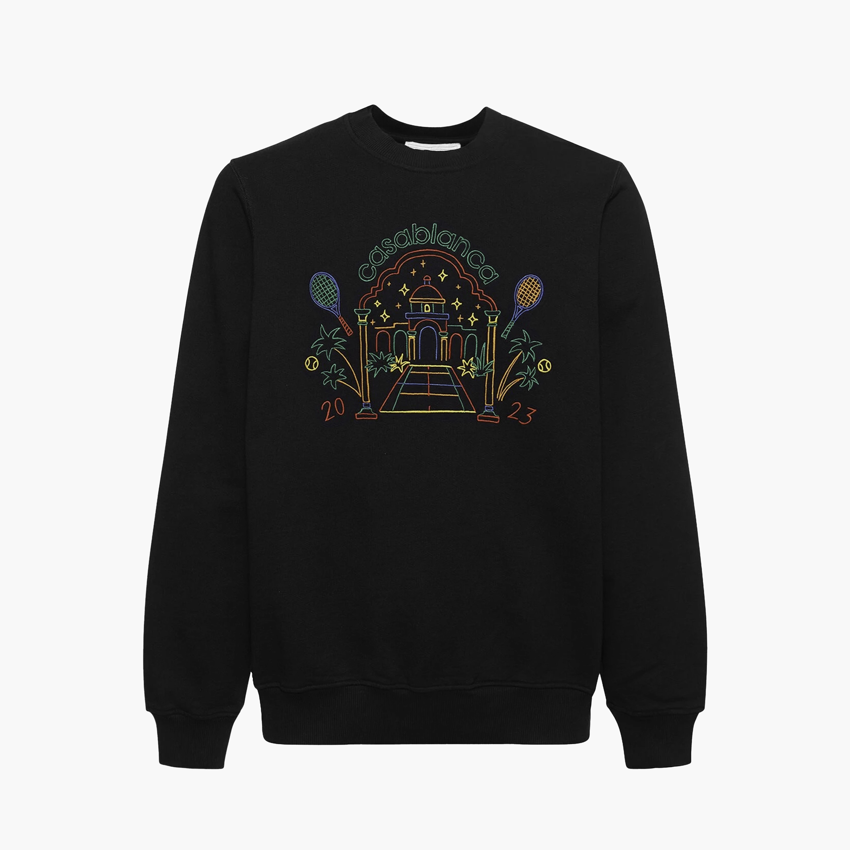 Casablanca Sweatshirt Rainbow Crayon Temple Noir
