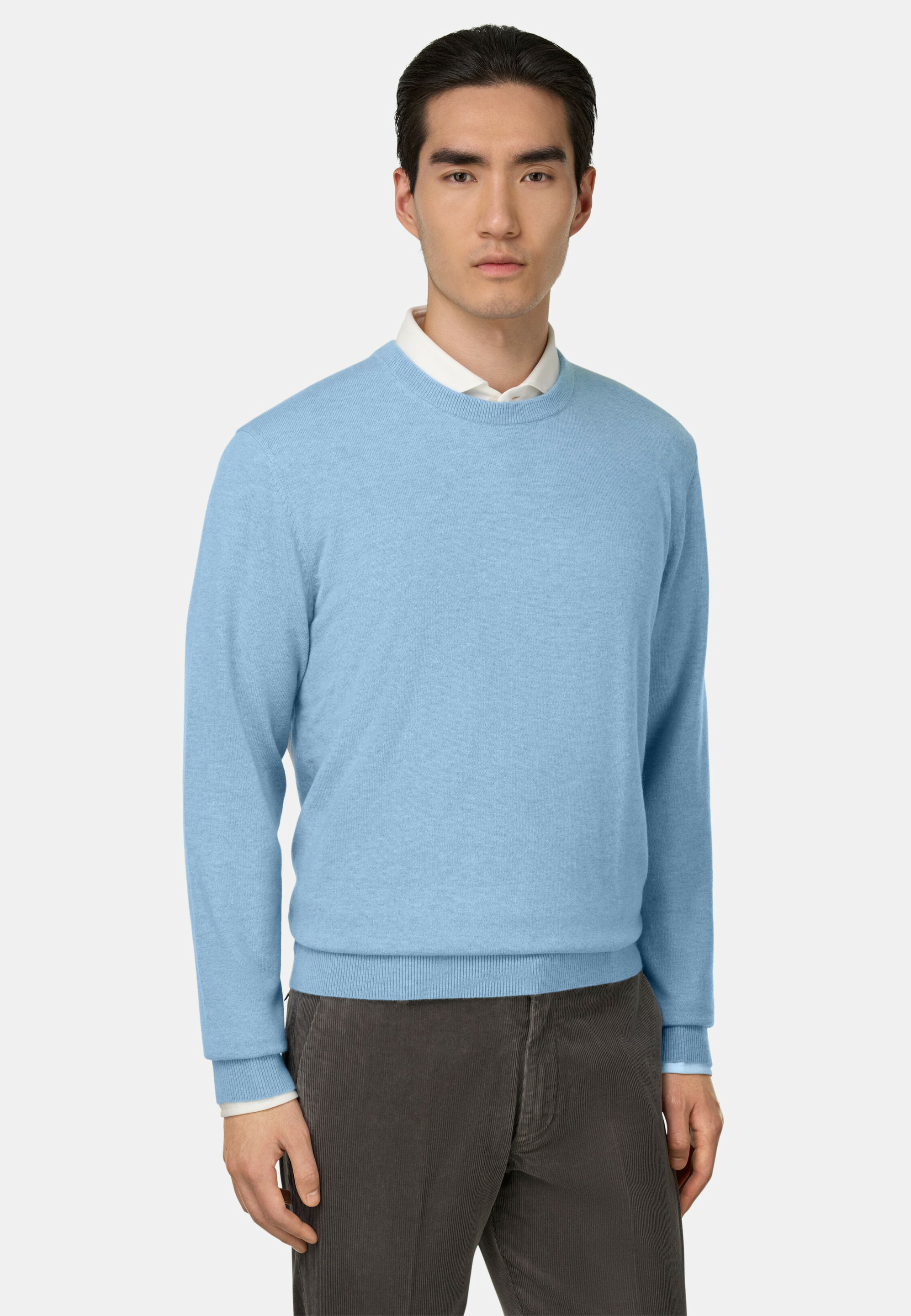 Pull Col Rond En Maille De Cachemire Mélangé