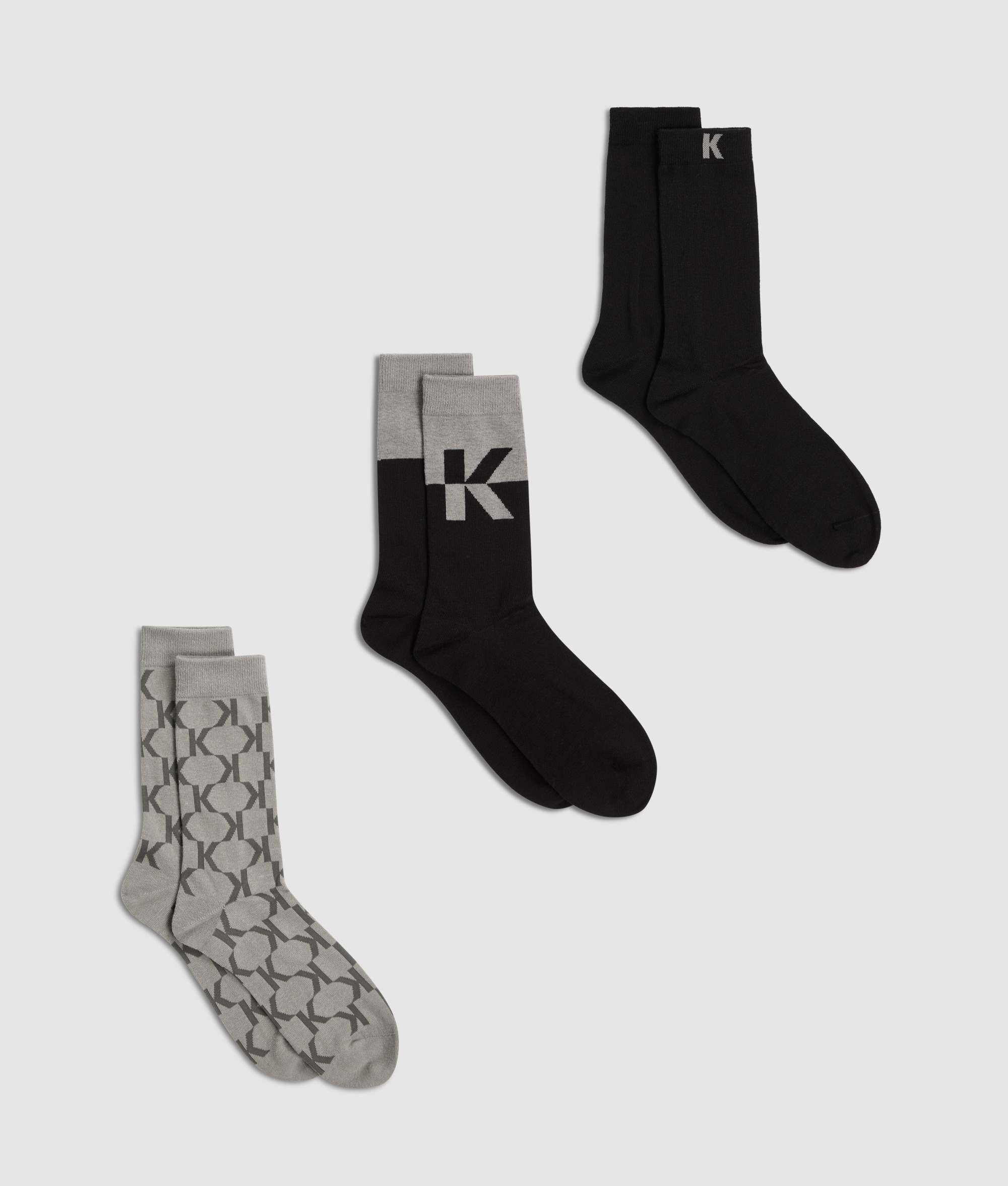 K LOGO SOCKS 3PK