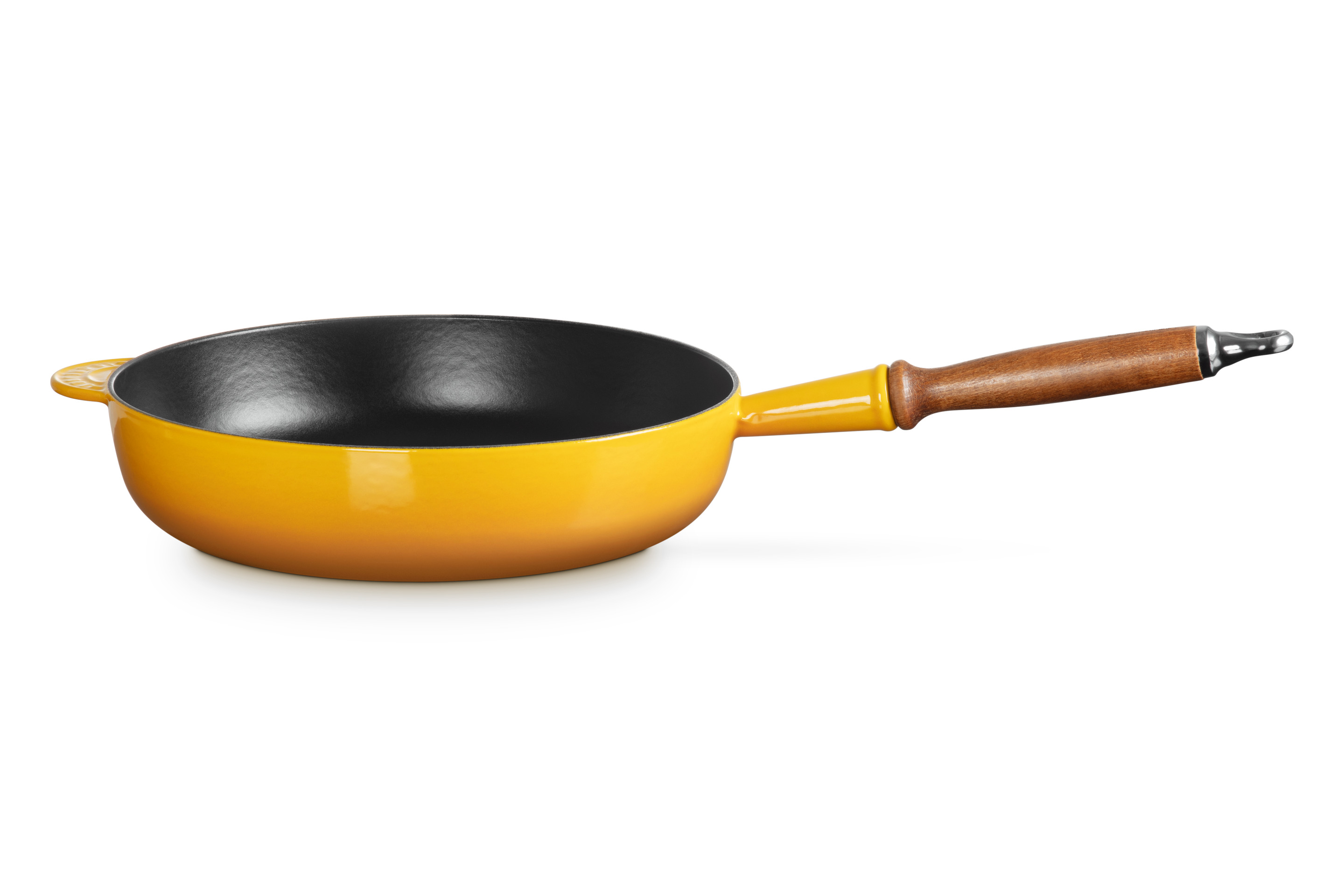 Sauteuse 28cm en fonte émaillée nectar avec manche en bois