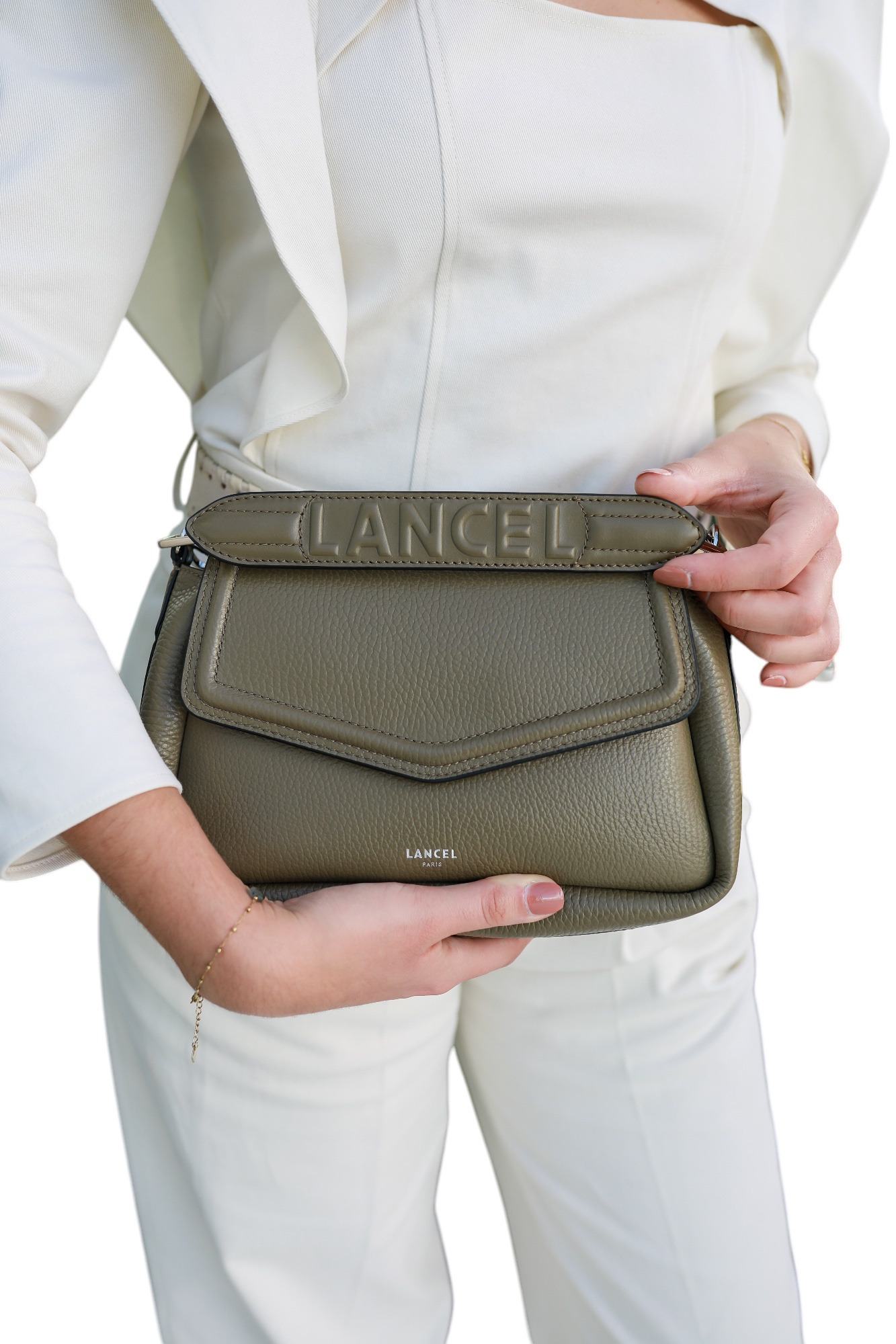 Oblique De Lancel - Sac Rabat M - Kaki