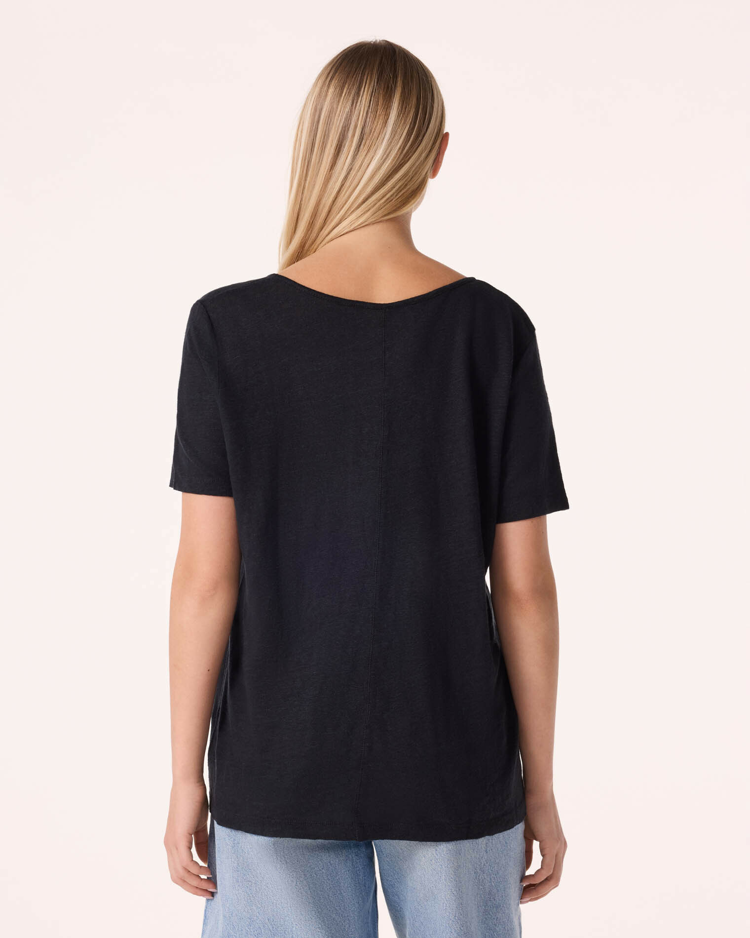 T-Shirt JANIS T-shirt col u manches courtes lin