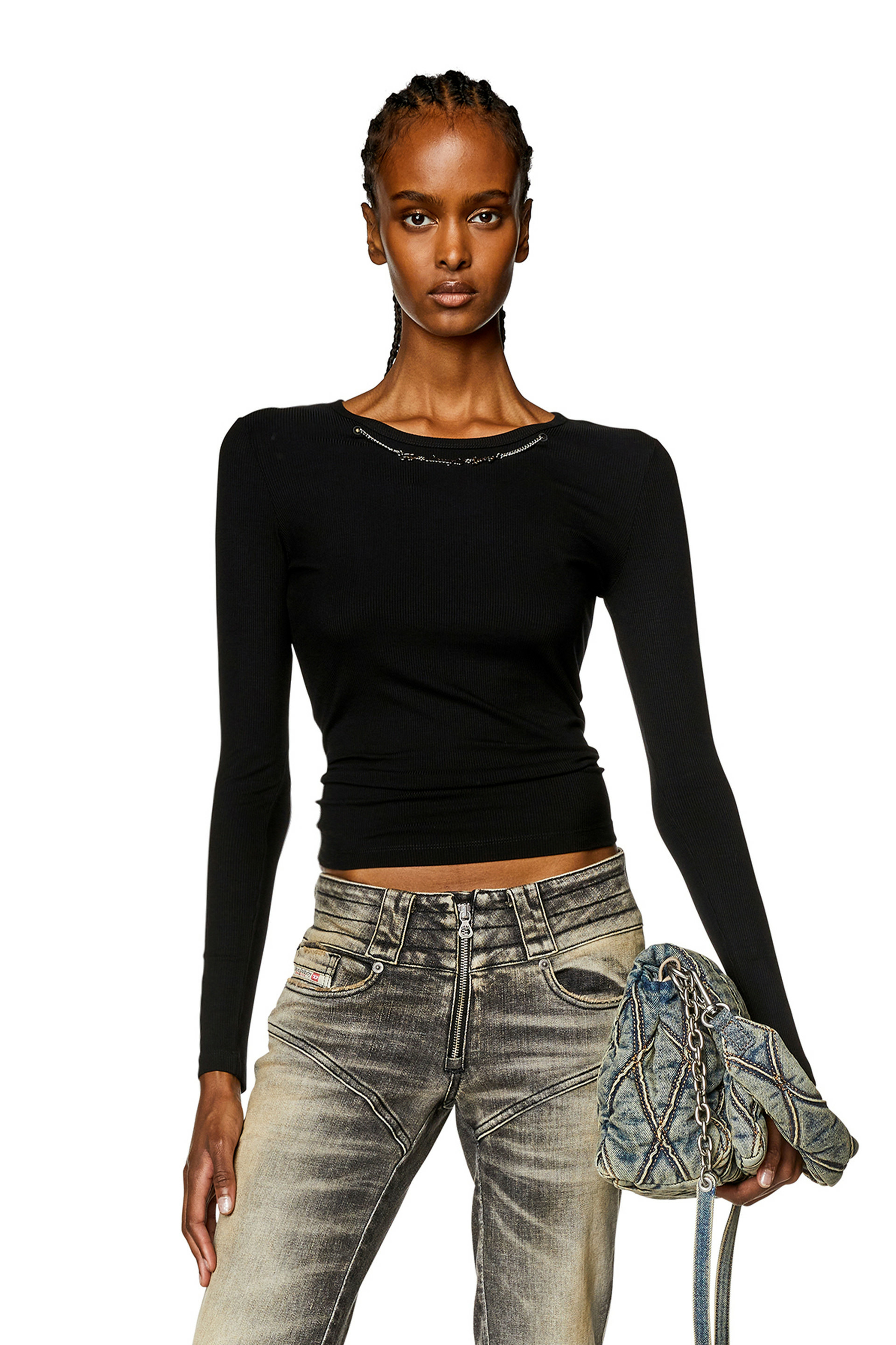 Coupe skinnyCollier en chaîne amovible