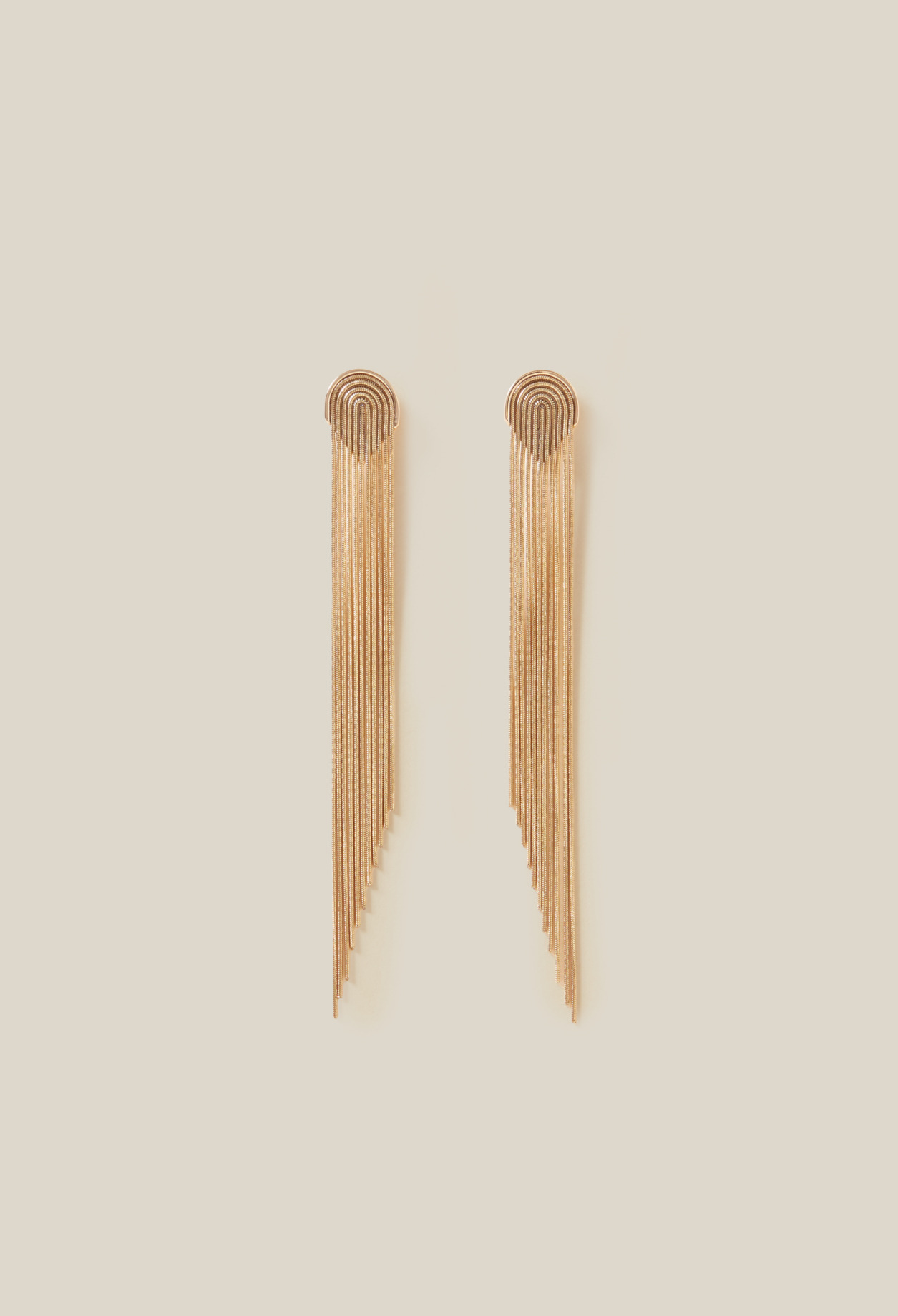 Boucles d'oreilles cascade dorées