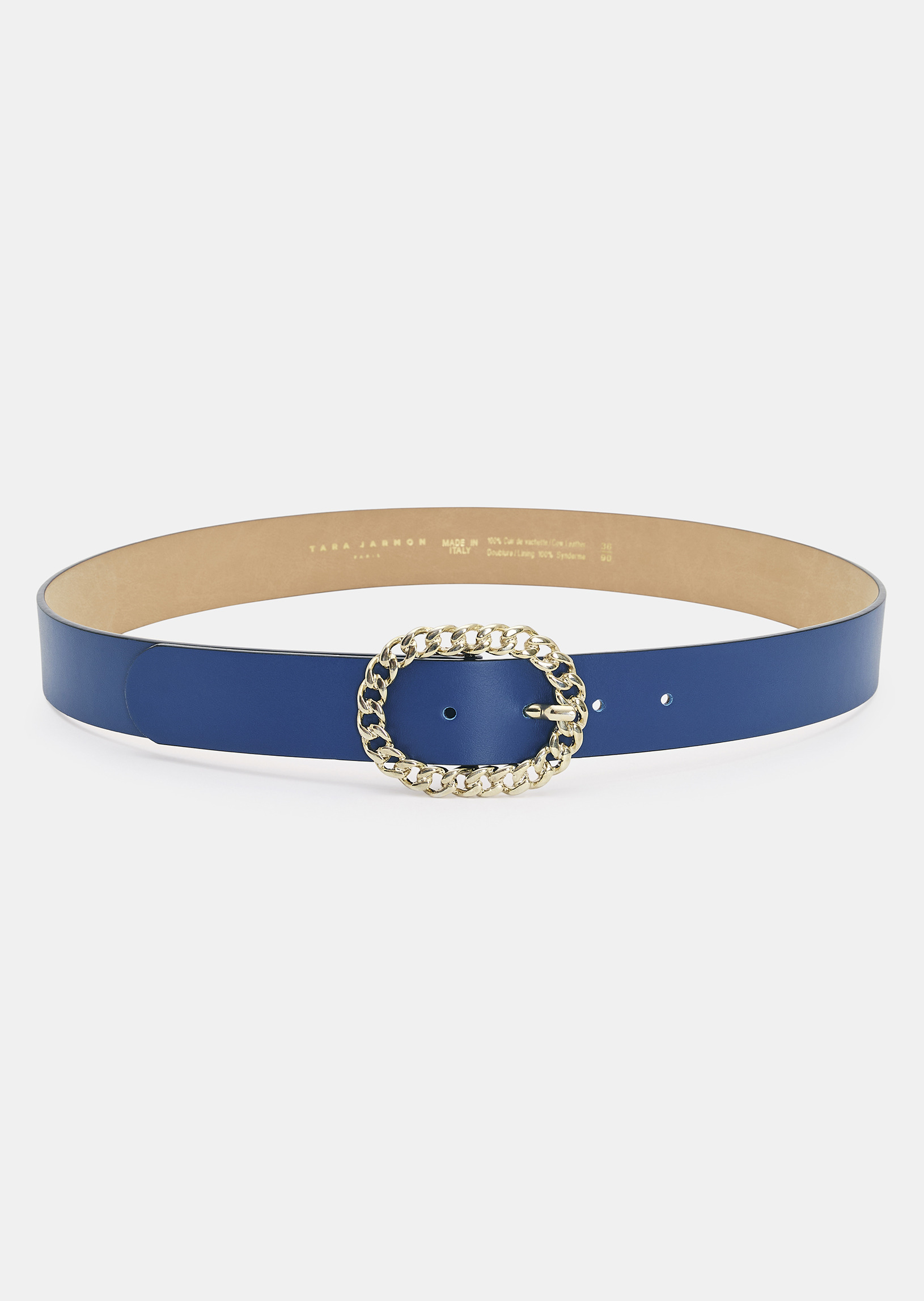 Ceinture Gigi-bleu nuit en cuir