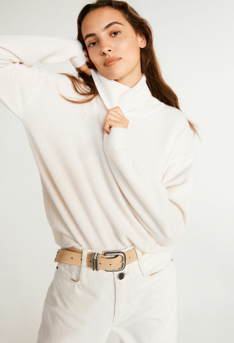 Col roulé 100% cachemire