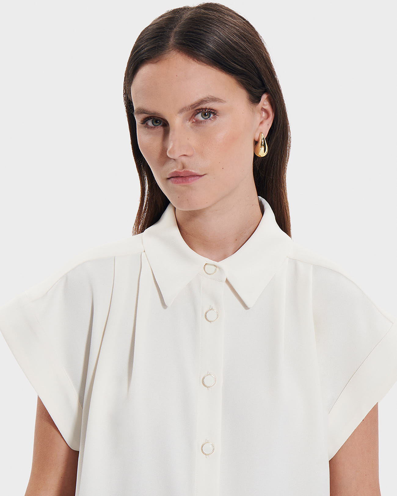 Top Tarina Ecru en Polyester