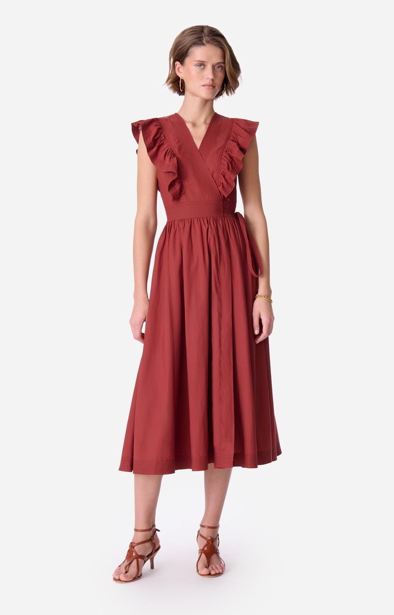 Robe Longue Ermione En Lyocell Et Coton