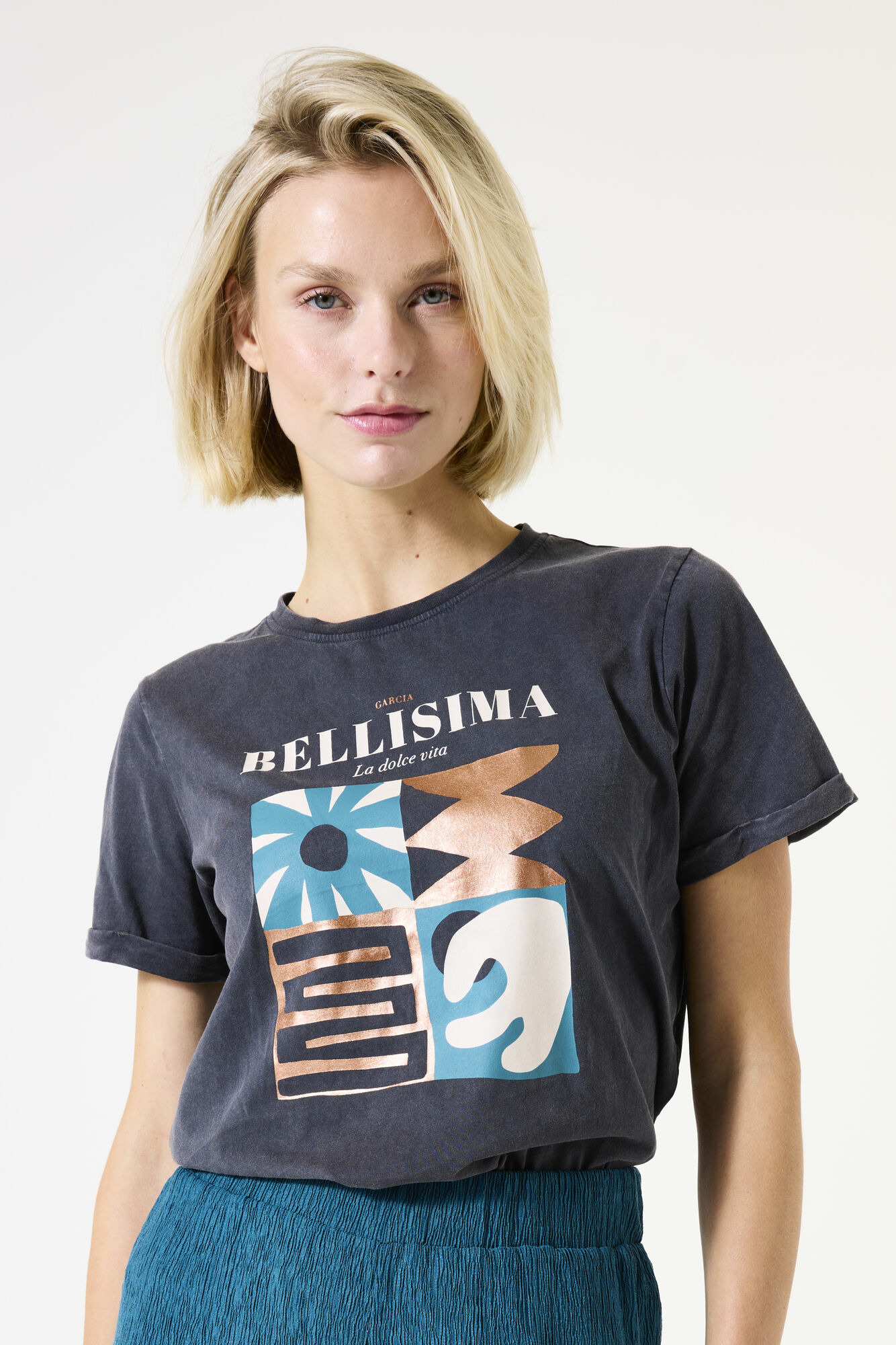 Women T-shirt Gray