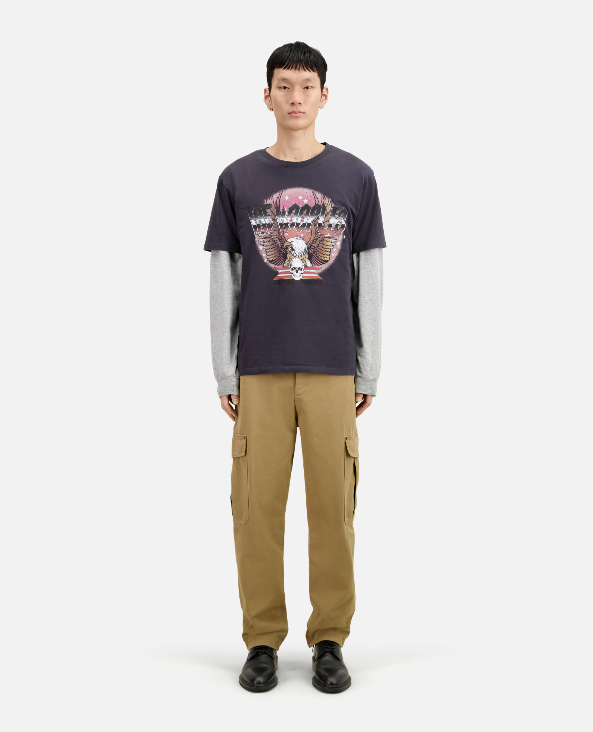 T-Shirt Avec Print Devant Vintage Homme