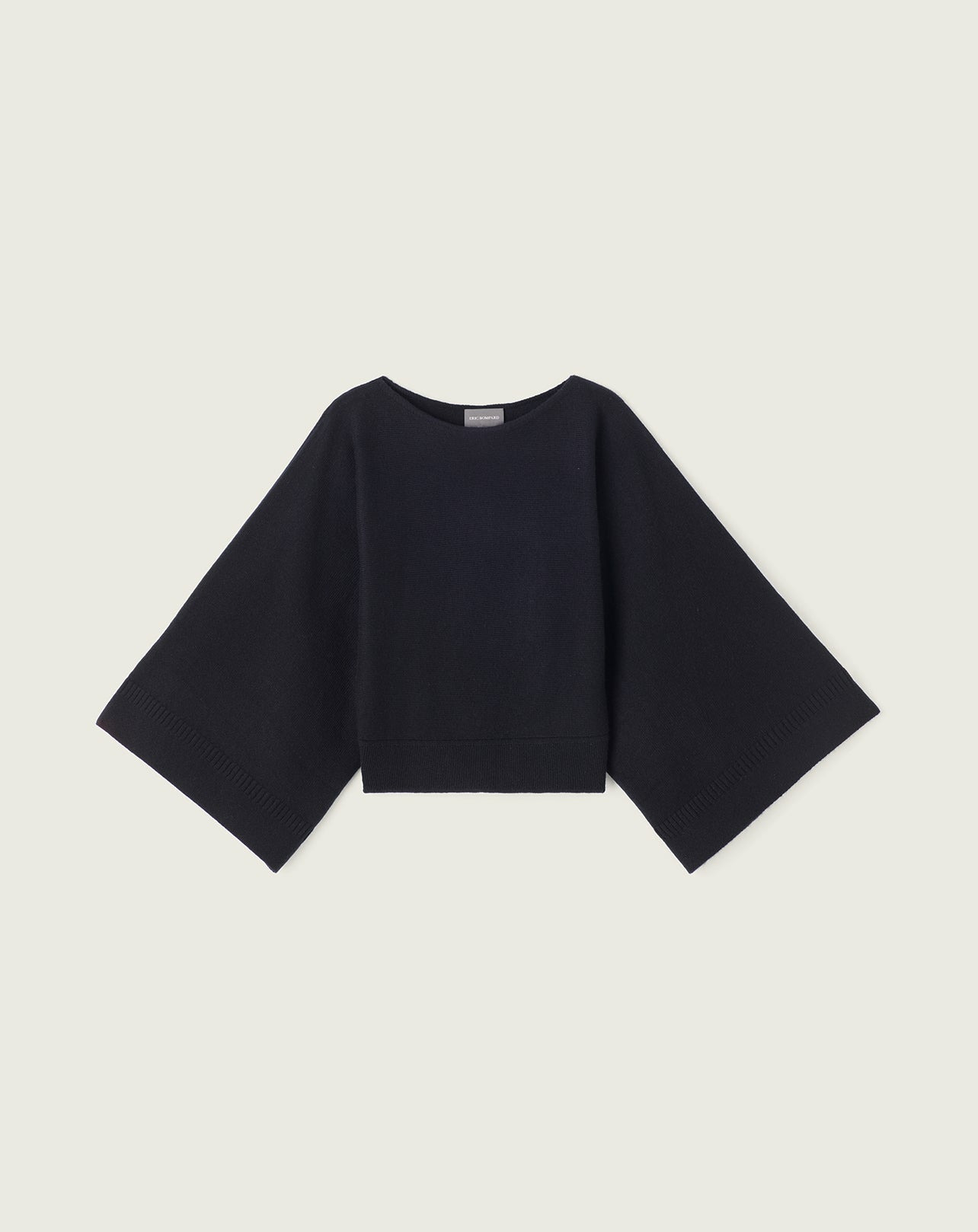 Ras de cou col bateau manches kimono - Femme - NOIR