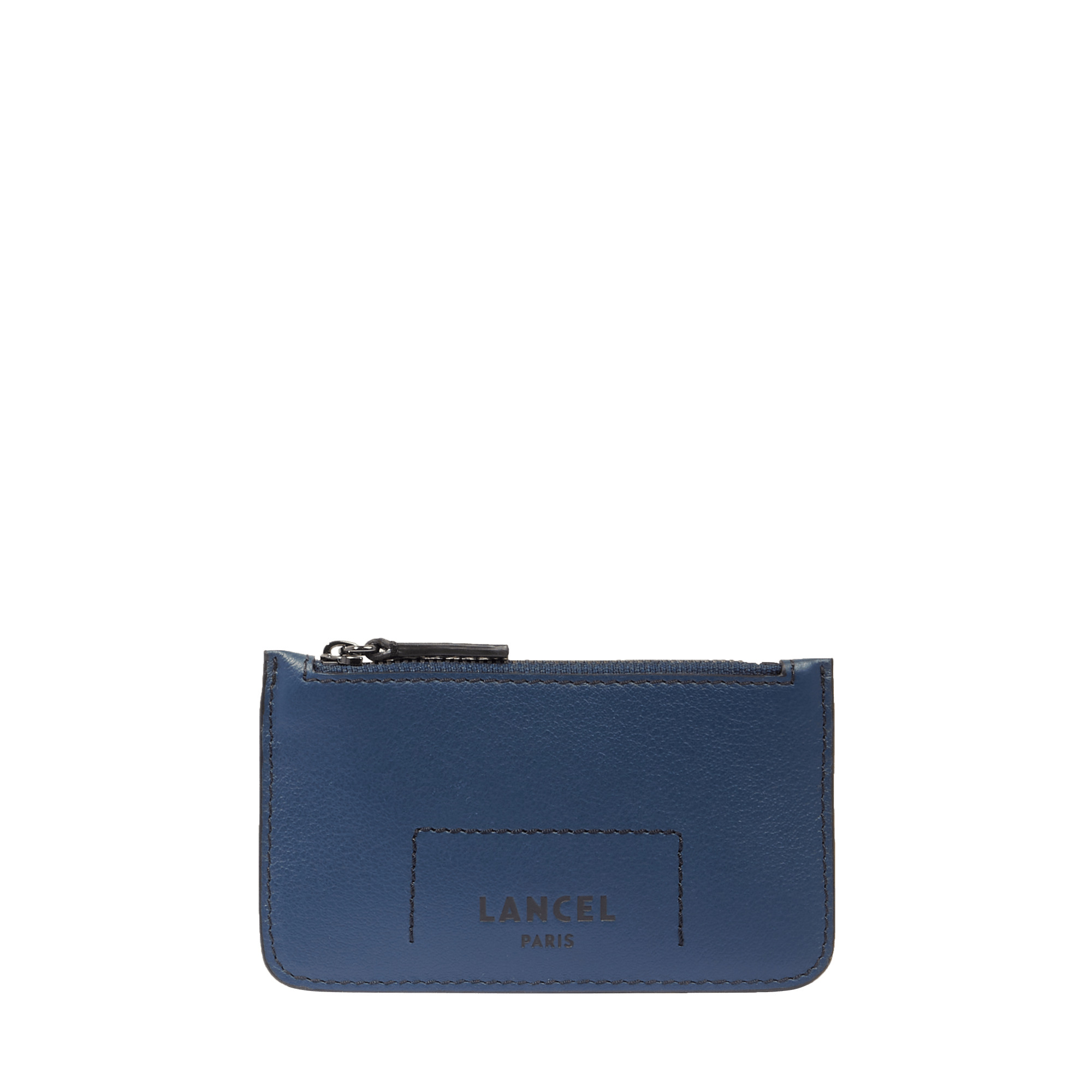 MAX DE LANCEL - PORTE-CARTES ZIPPE - Bleu Petrole