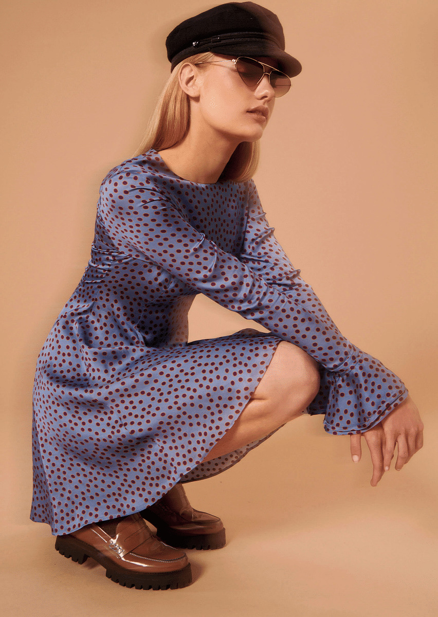 Robe Rael-Bleu en Viscose