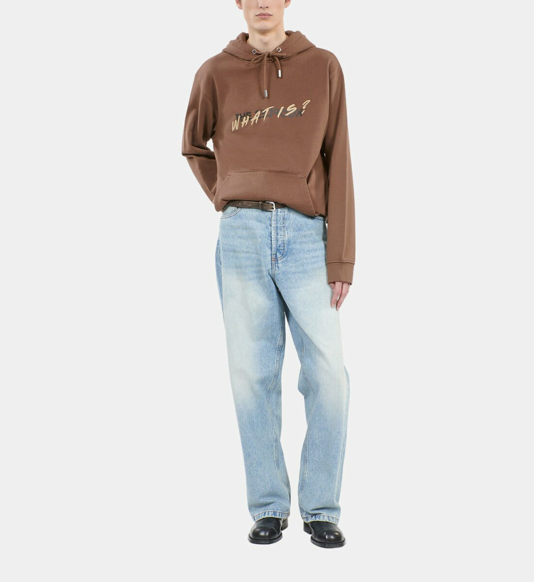 Sweatshirt À Capuche What Is Marron Homme