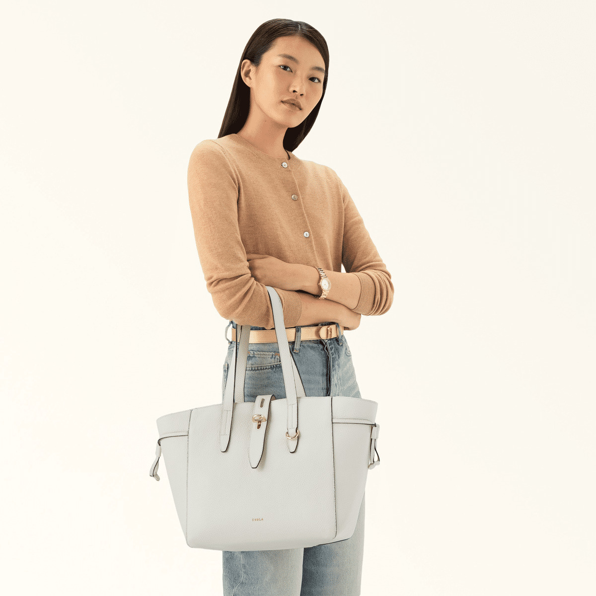 FURLA NET M TOTE 29 - VITELLO ST.ERACLE COLORBLOCK